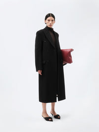 Manteau tailleur en drap de laine vierge