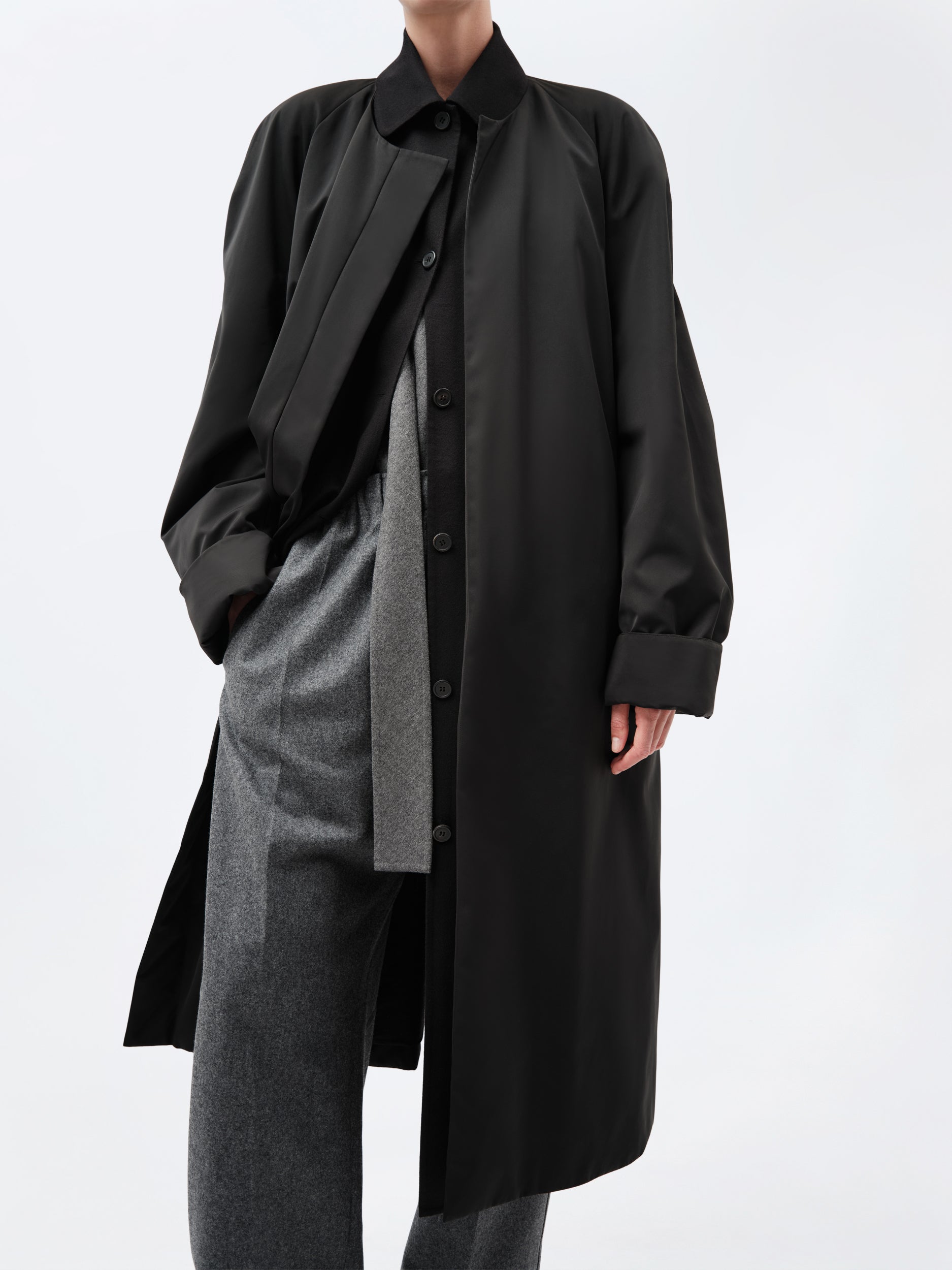 Manteau ouatiné en duchesse