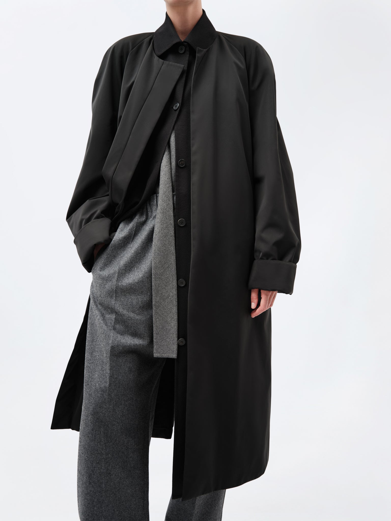 Manteau ouatiné en duchesse