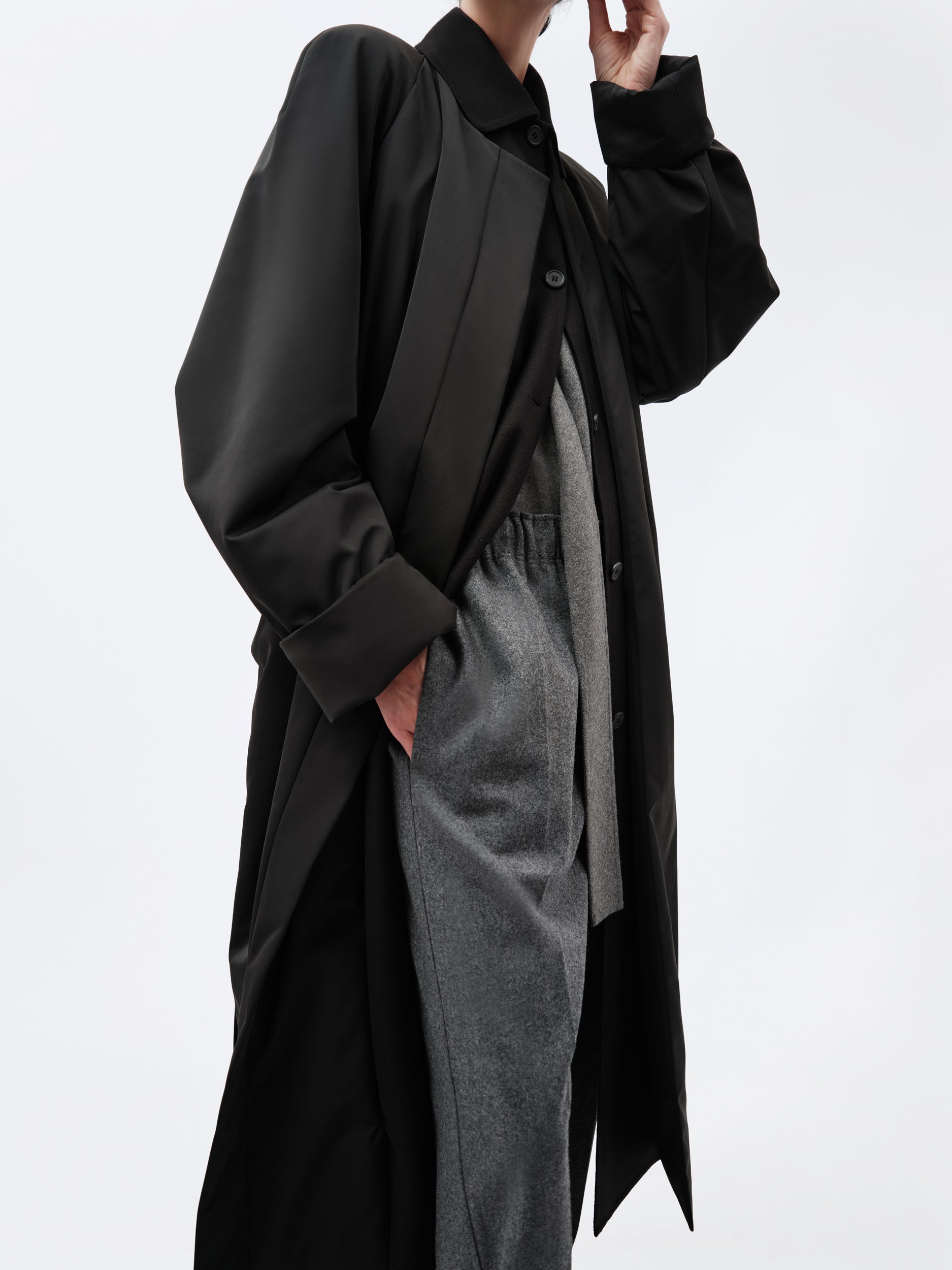Manteau ouatiné en duchesse
