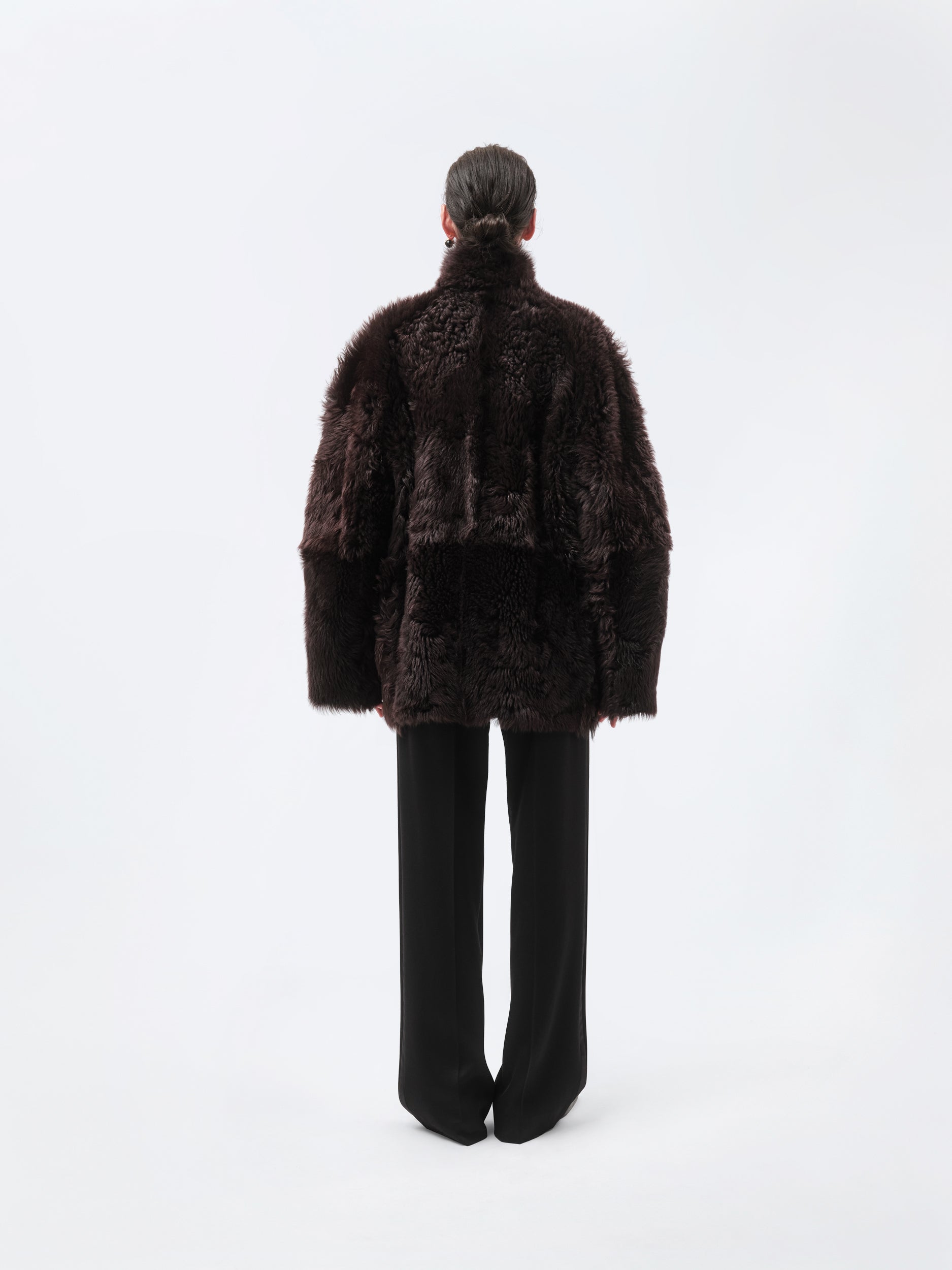 Manteau court en shearling toscan