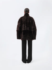 Manteau court en shearling toscan