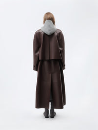 Manteau contrecollé en agneau plongé