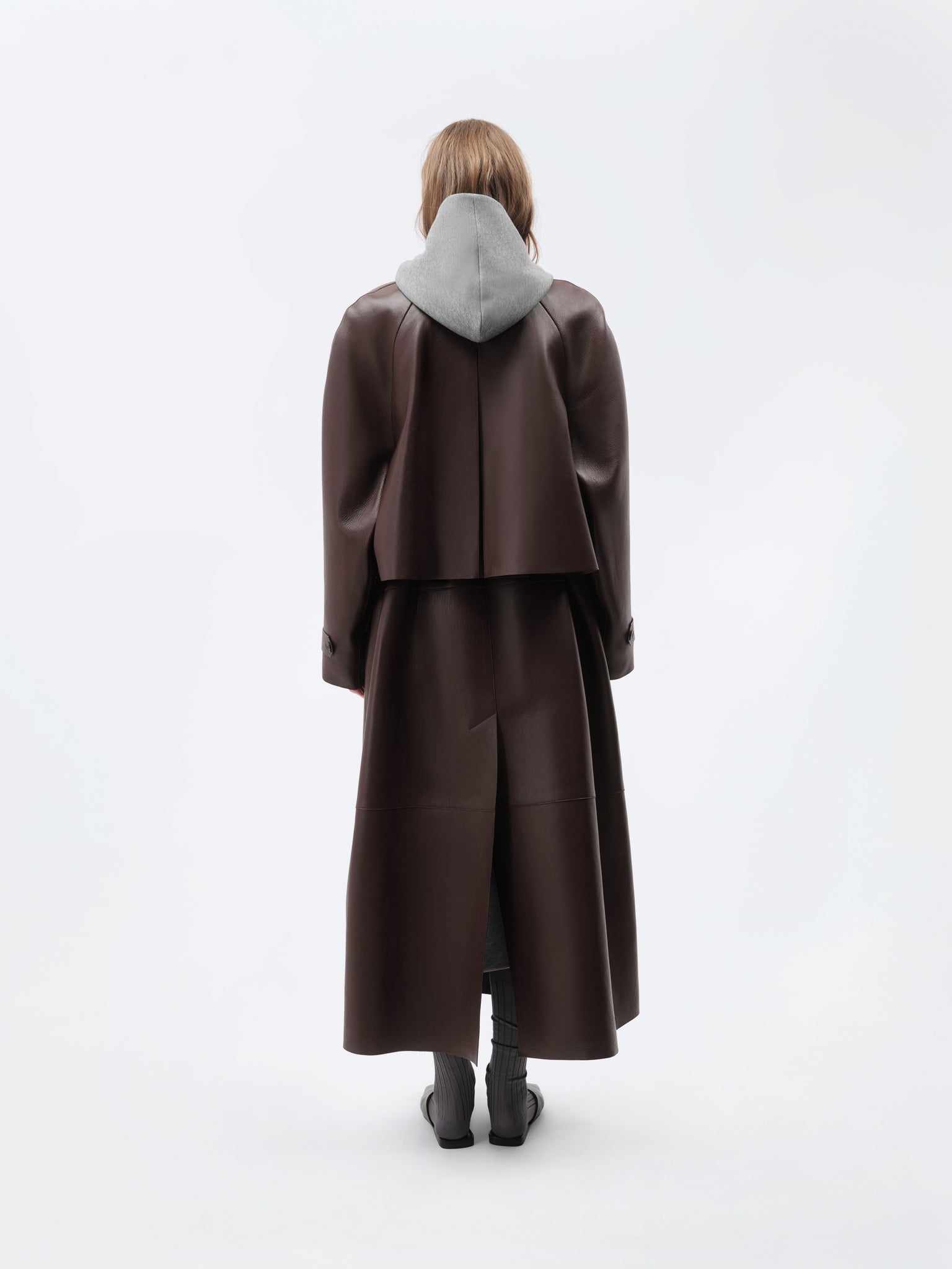Manteau contrecollé en agneau plongé