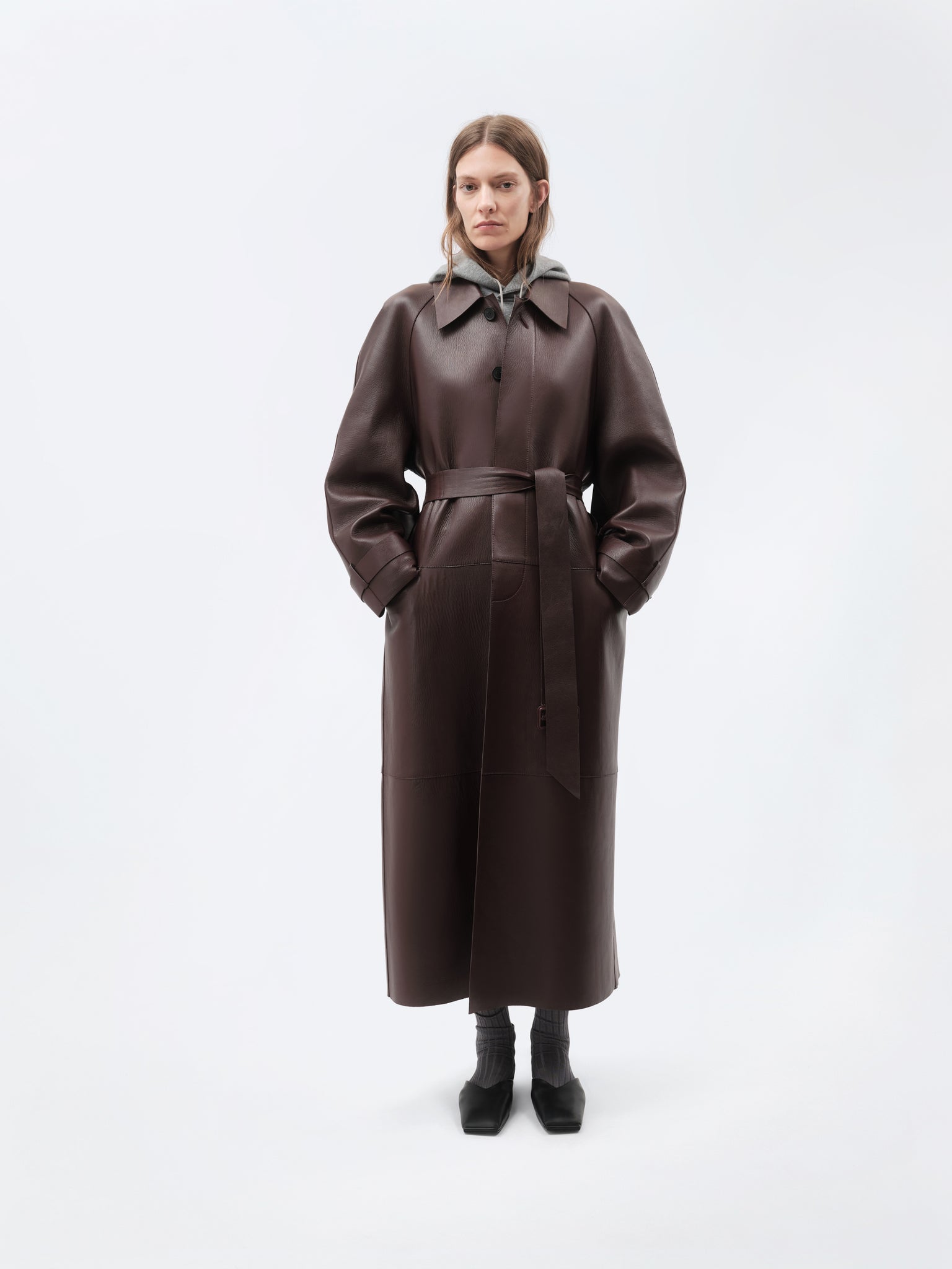 Manteau contrecollé en agneau plongé