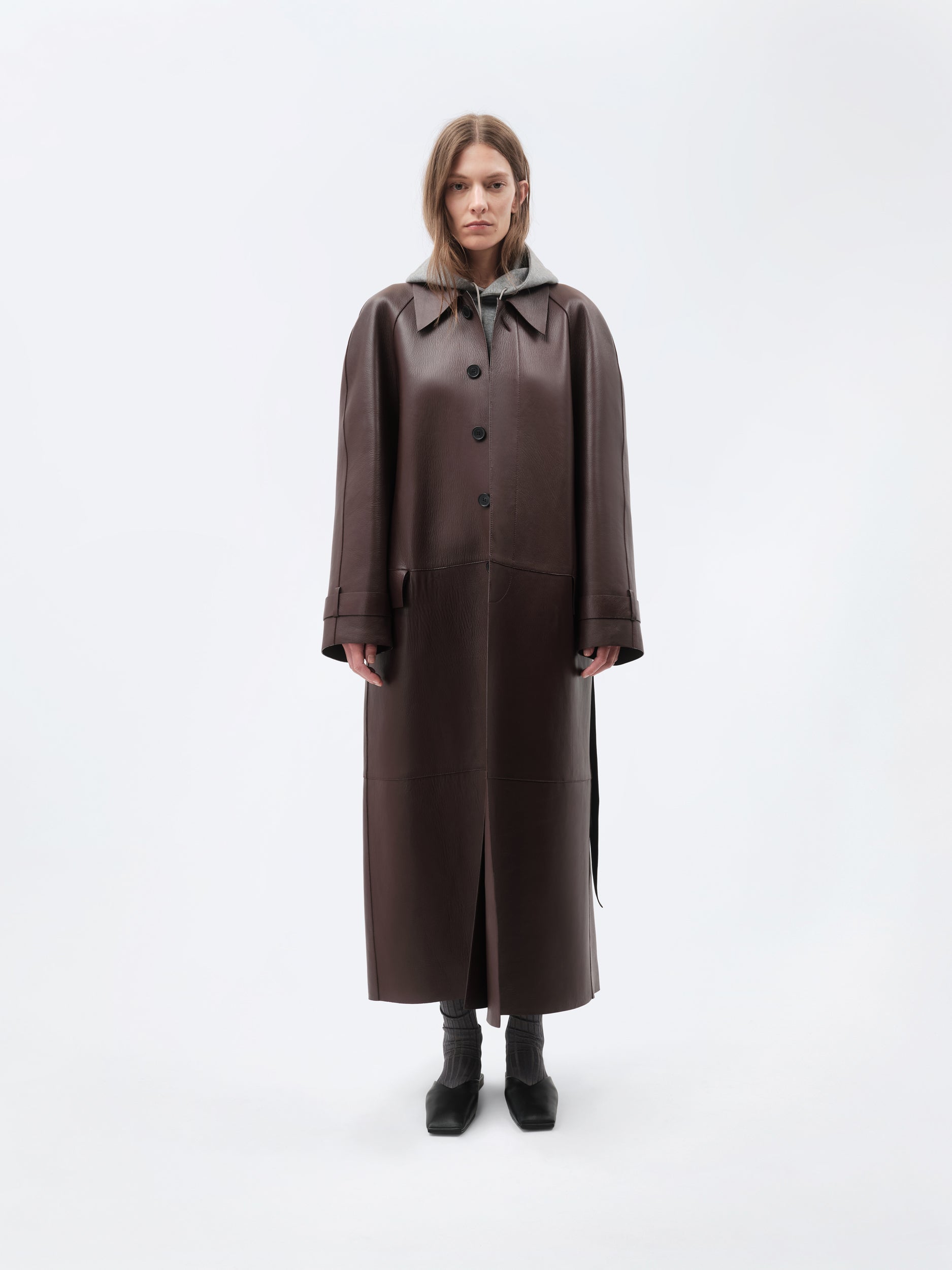 Manteau contrecollé en agneau plongé