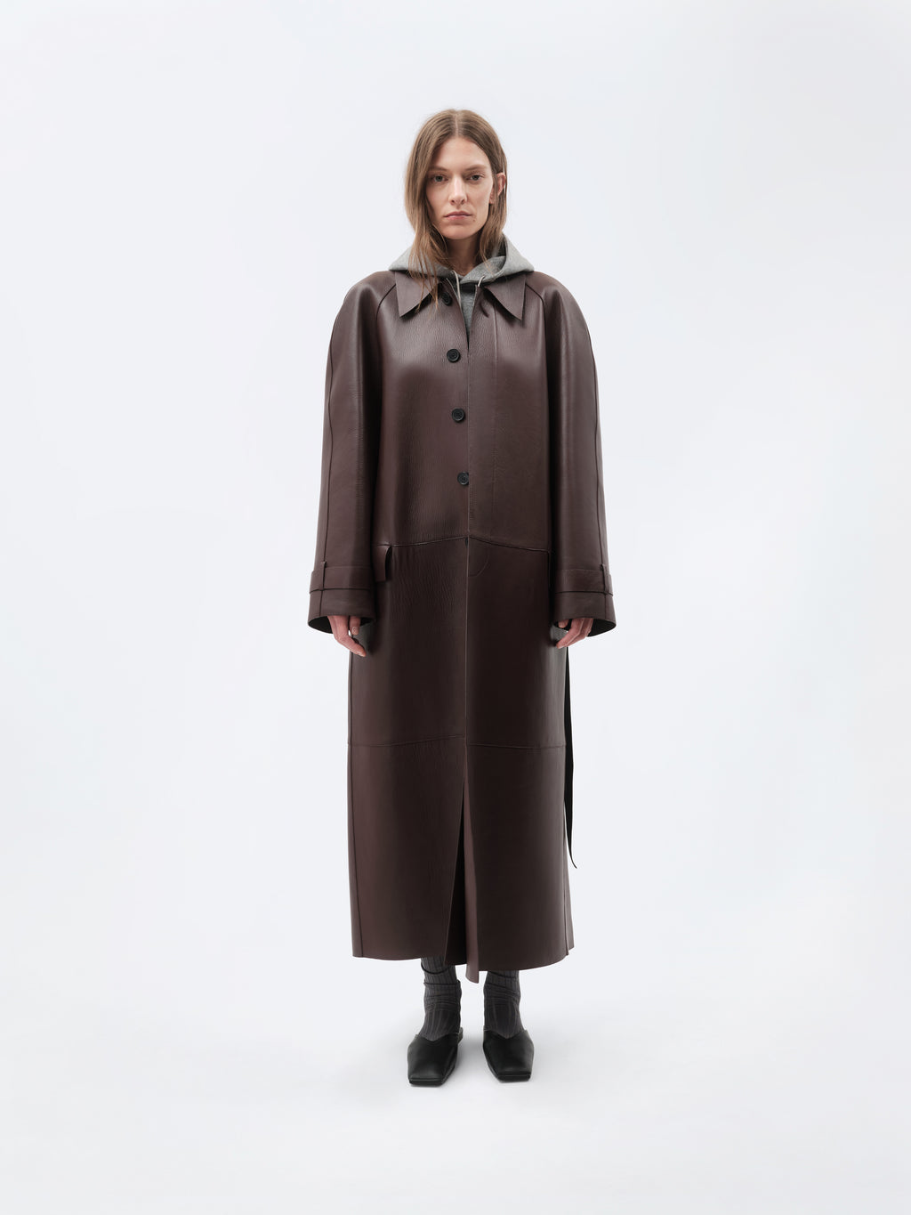 Manteau contrecollé en agneau plongé