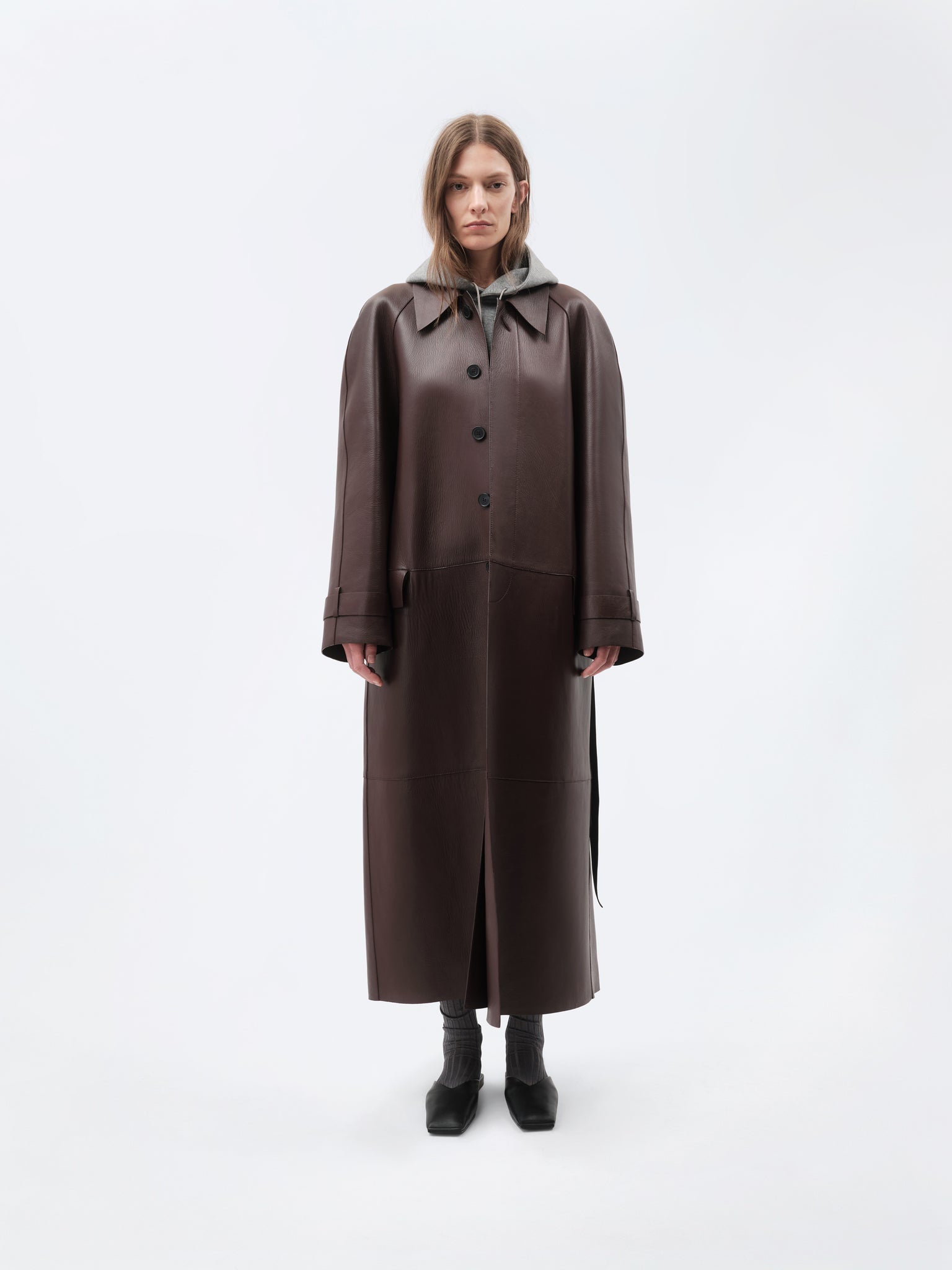 Manteau contrecollé en agneau plongé