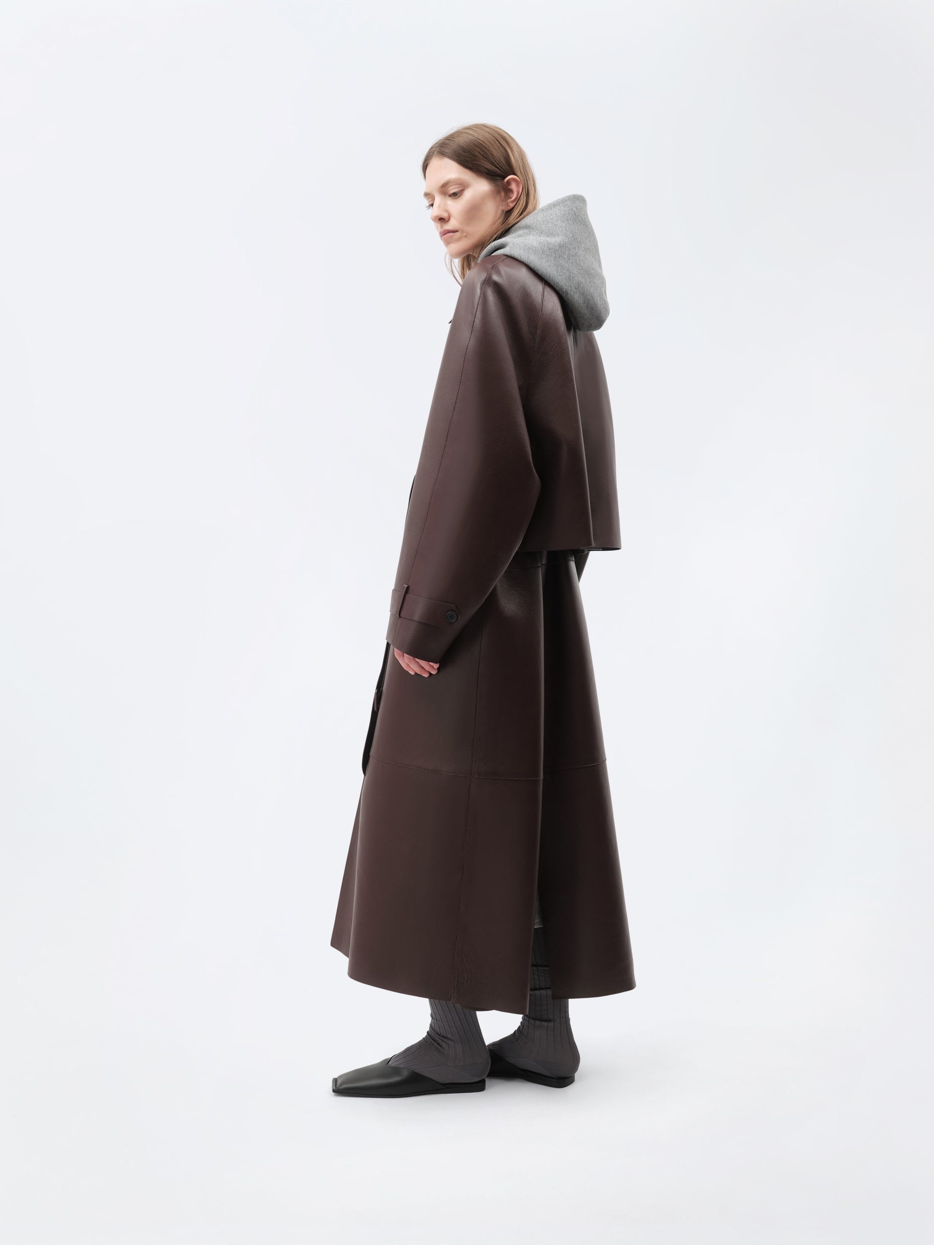 Manteau contrecollé en agneau plongé