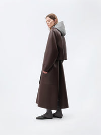 Manteau contrecollé en agneau plongé