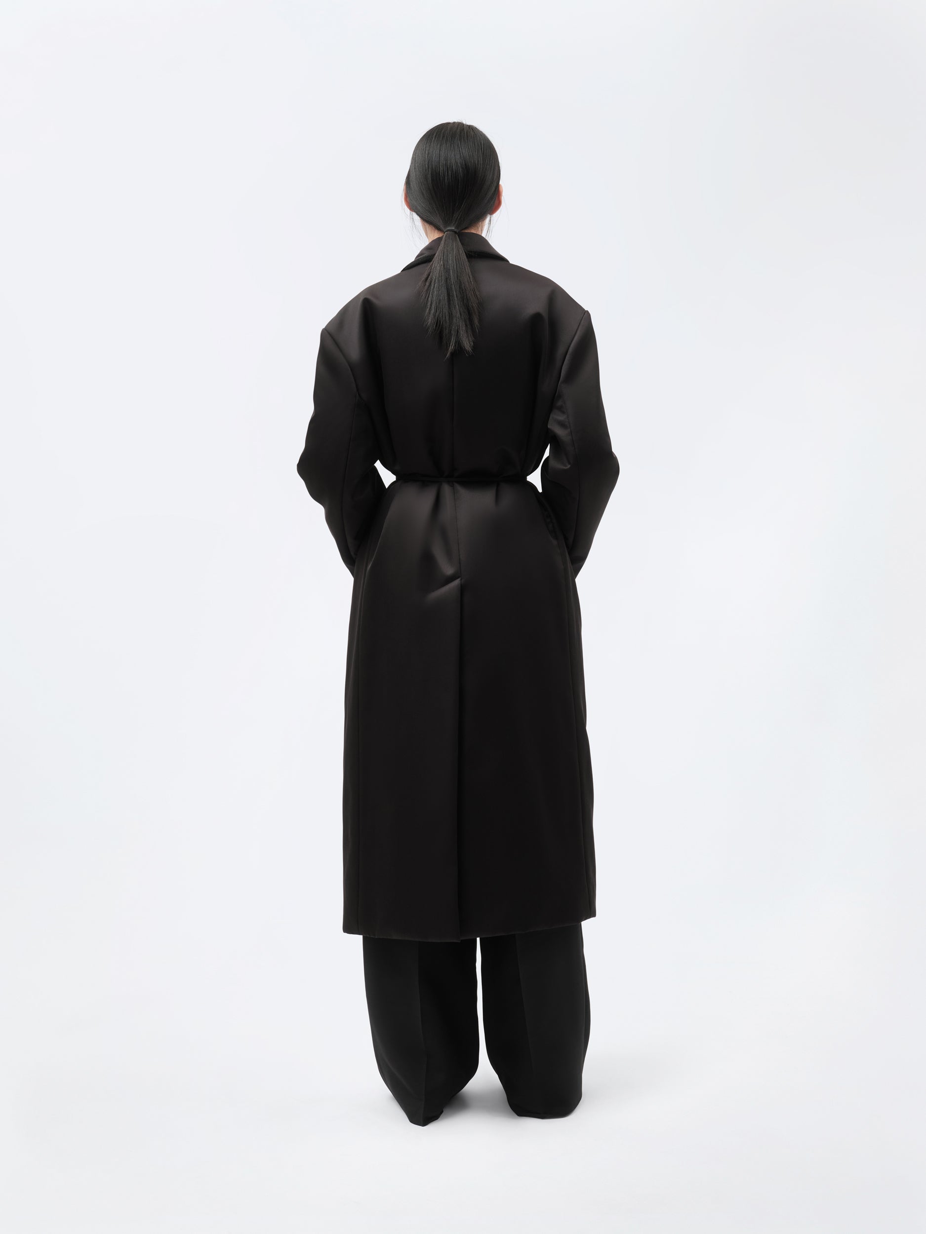 Manteau ouatiné en soie double