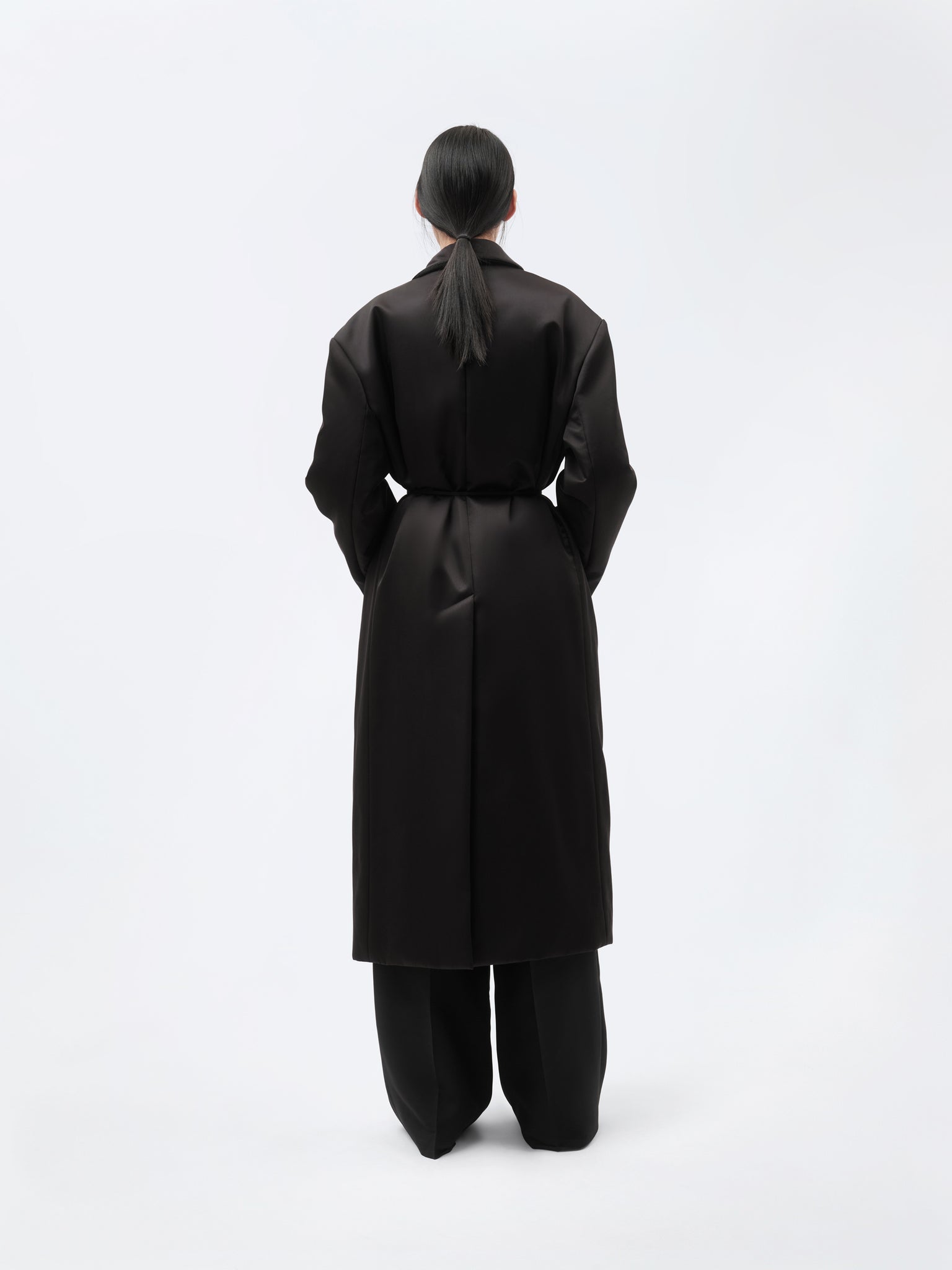 Manteau ouatiné en soie double
