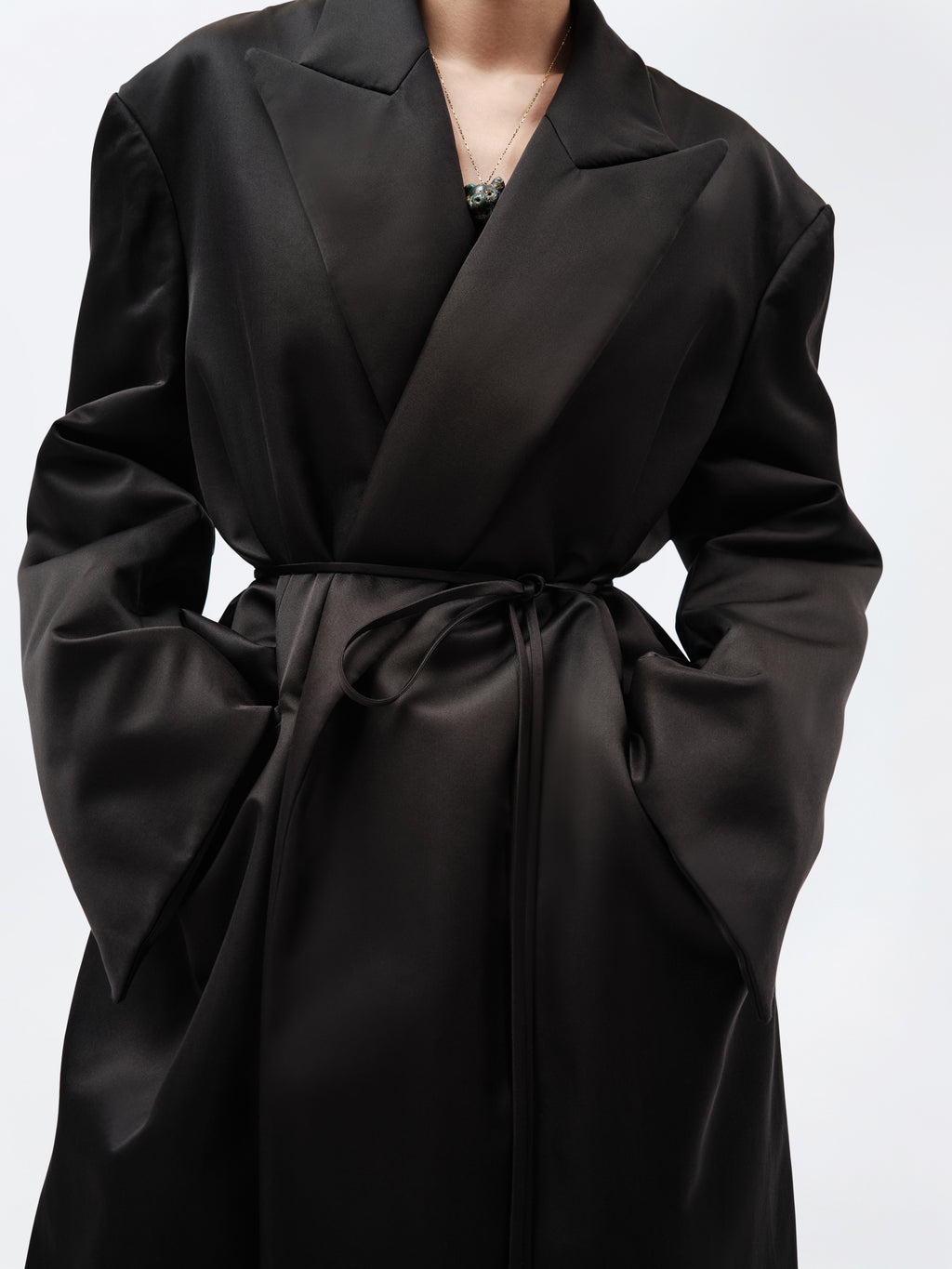 Manteau ouatiné en soie double
