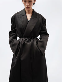 Manteau ouatiné en soie double