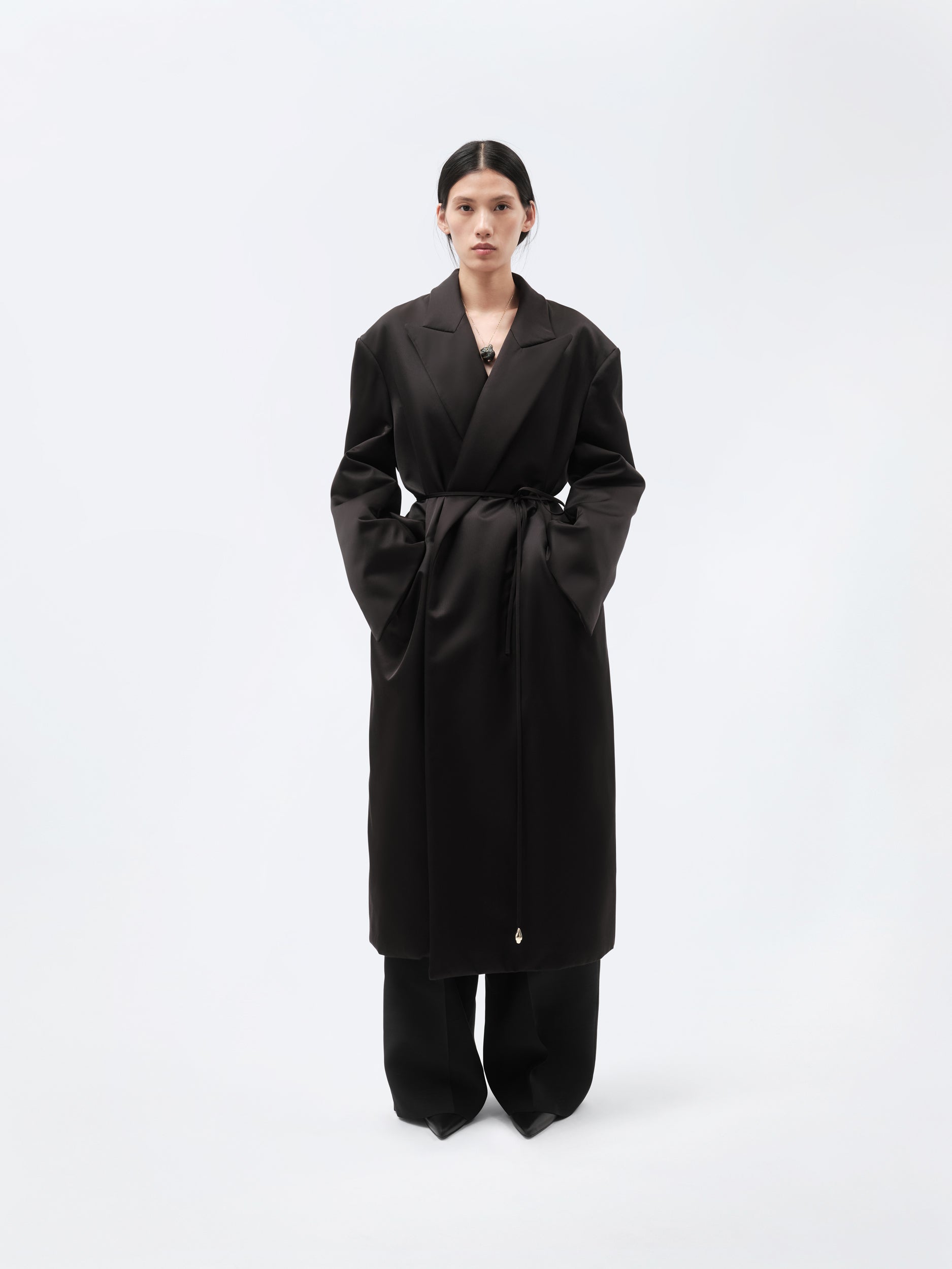 Manteau ouatiné en soie double