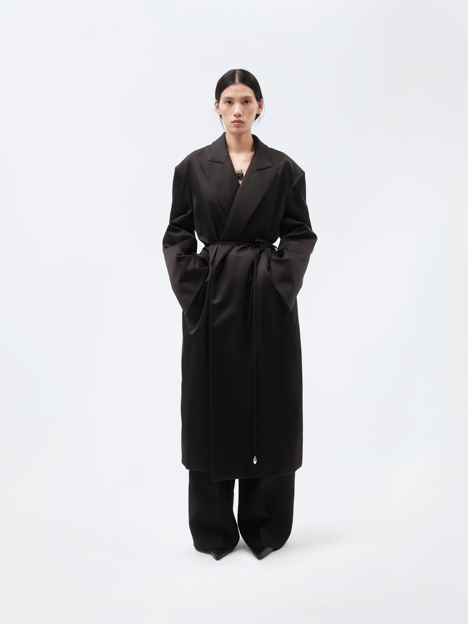 Manteau ouatiné en soie double