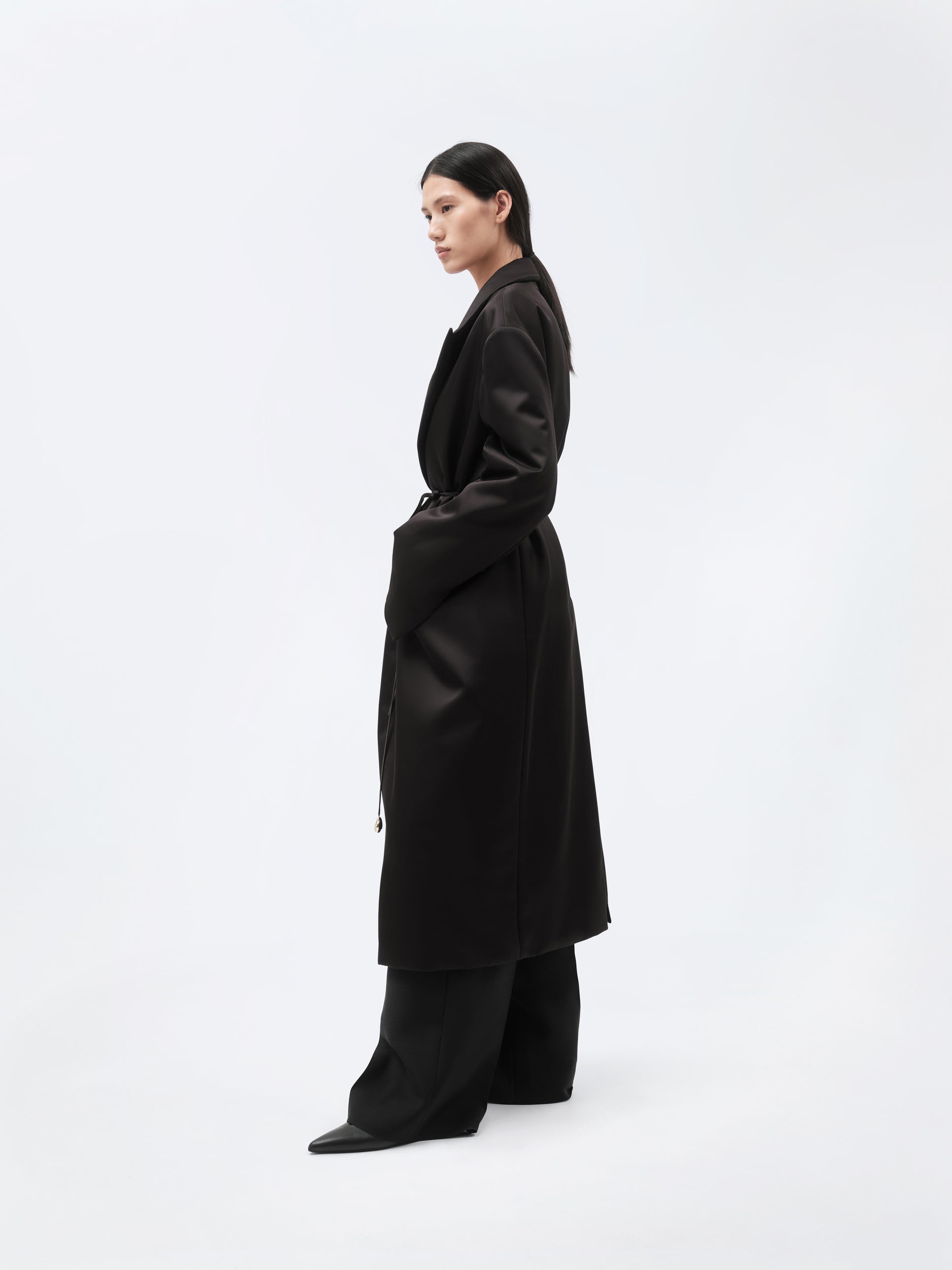 Manteau ouatiné en soie double