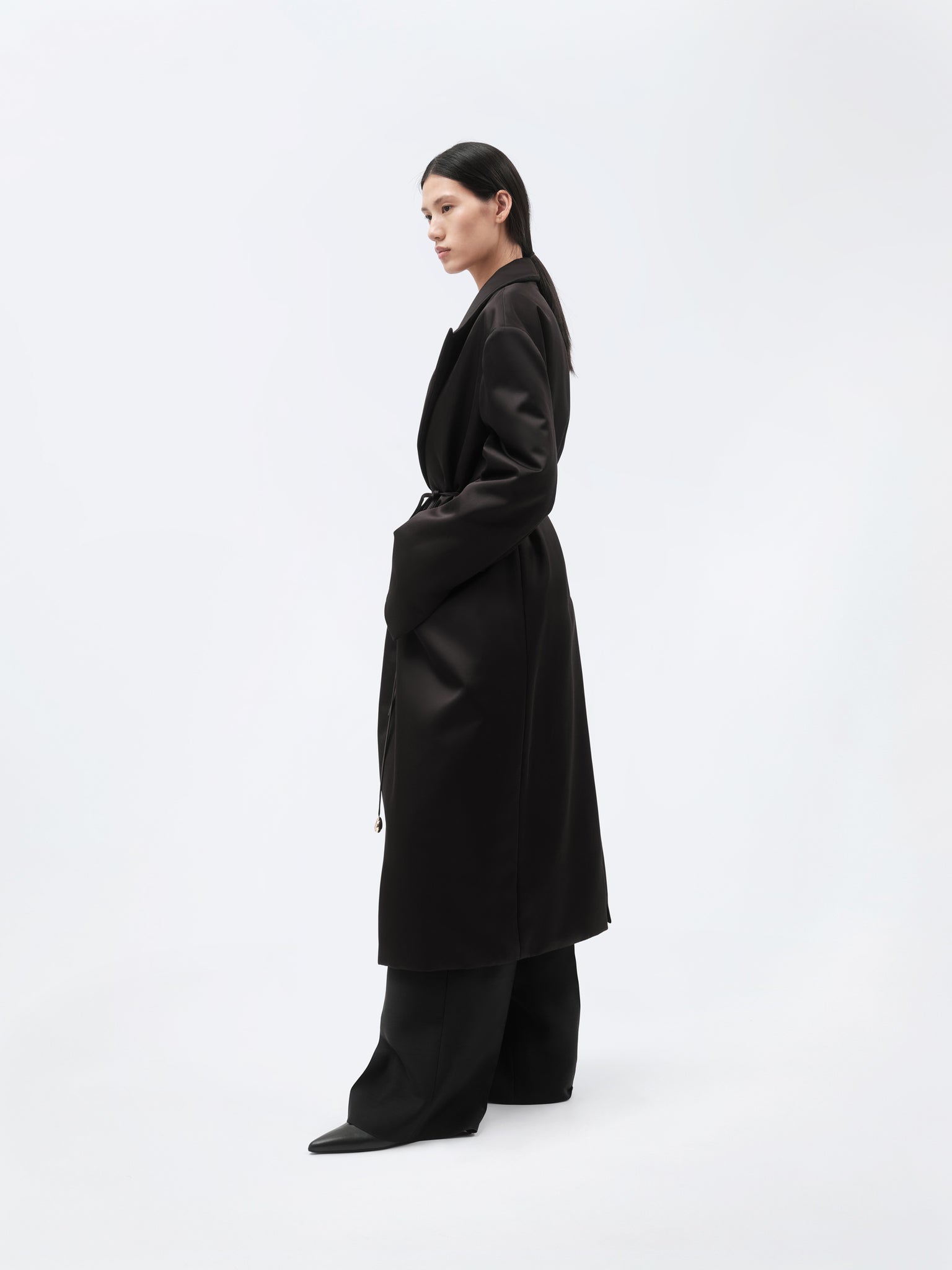 Manteau ouatiné en soie double