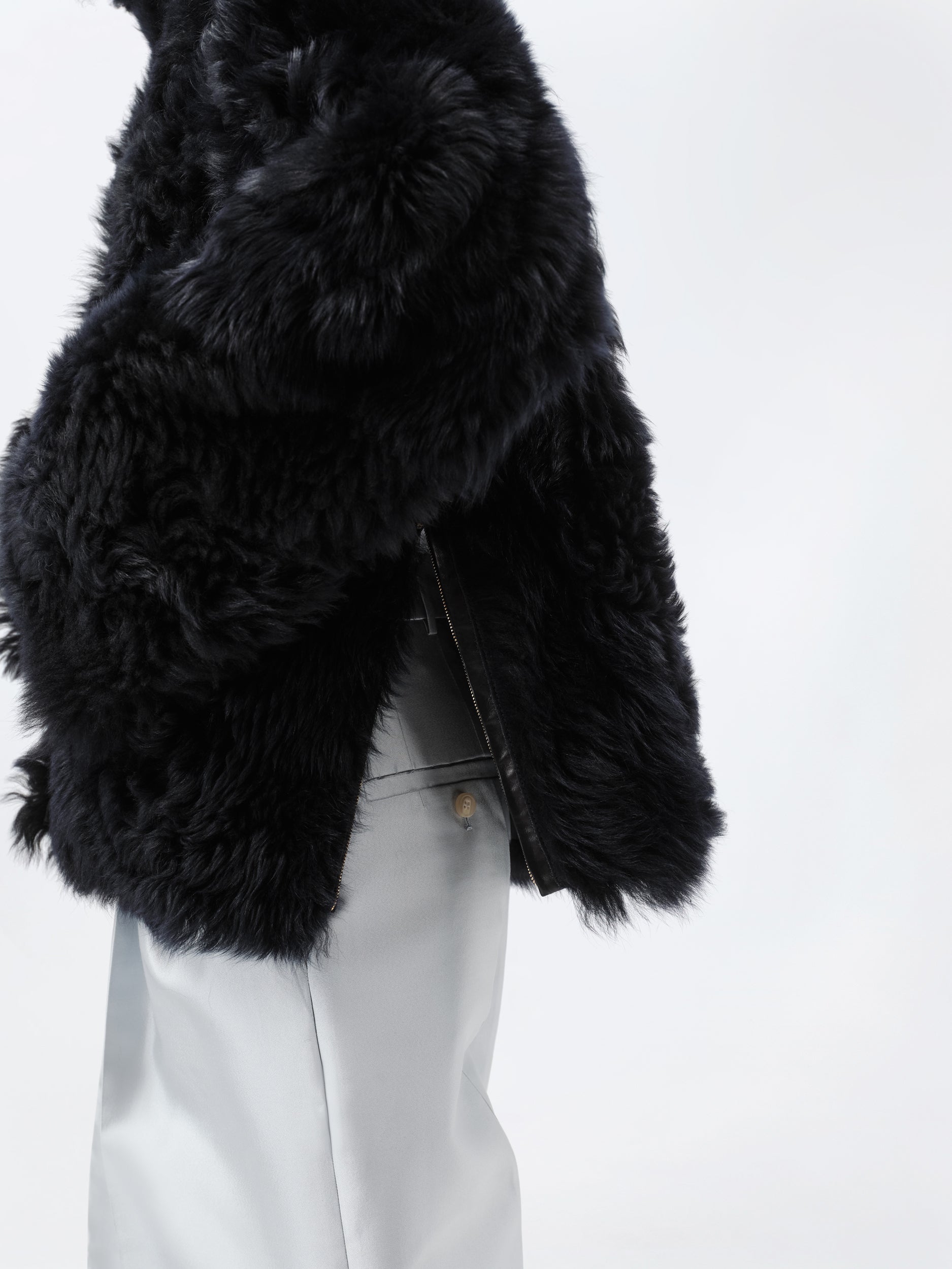 Short coat in Tuscan shearling