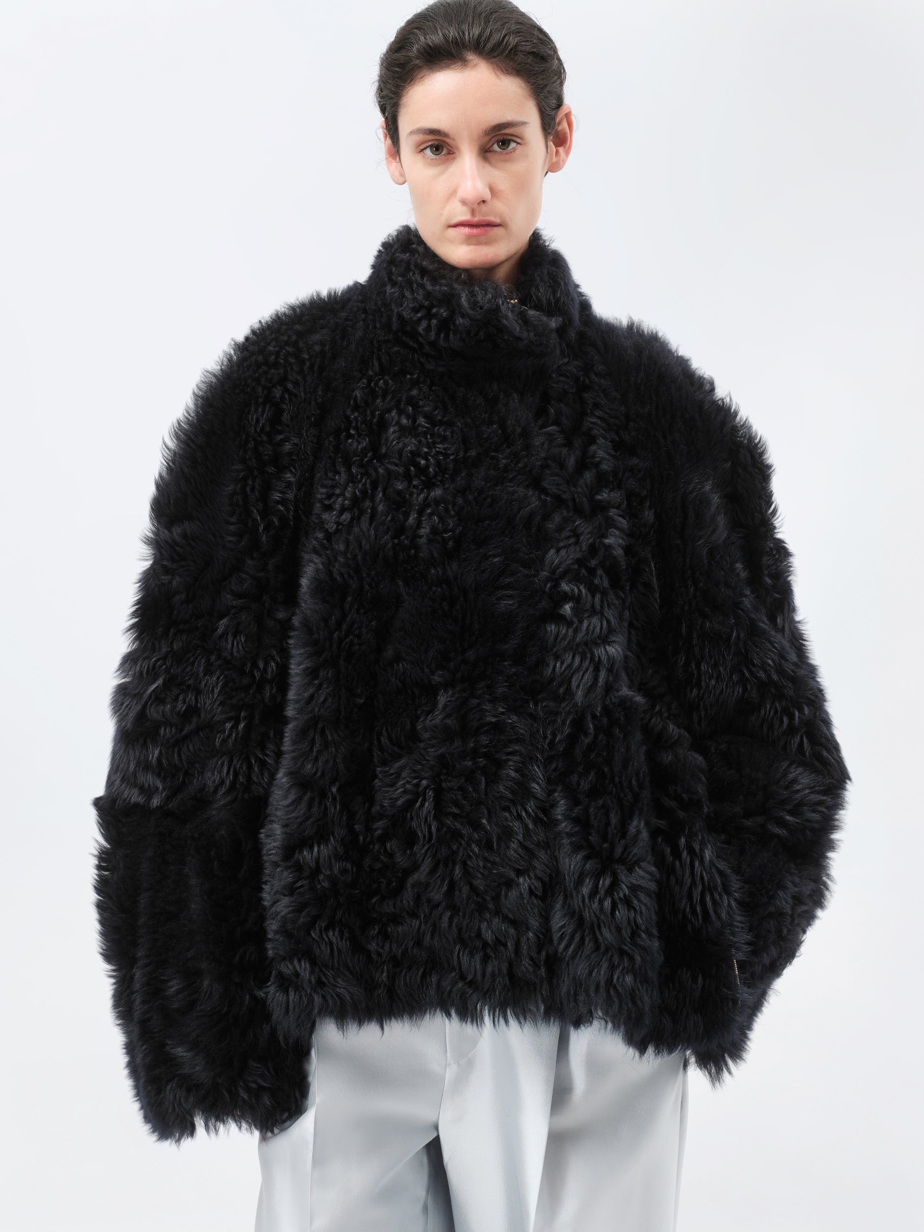 Short coat in Tuscan shearling