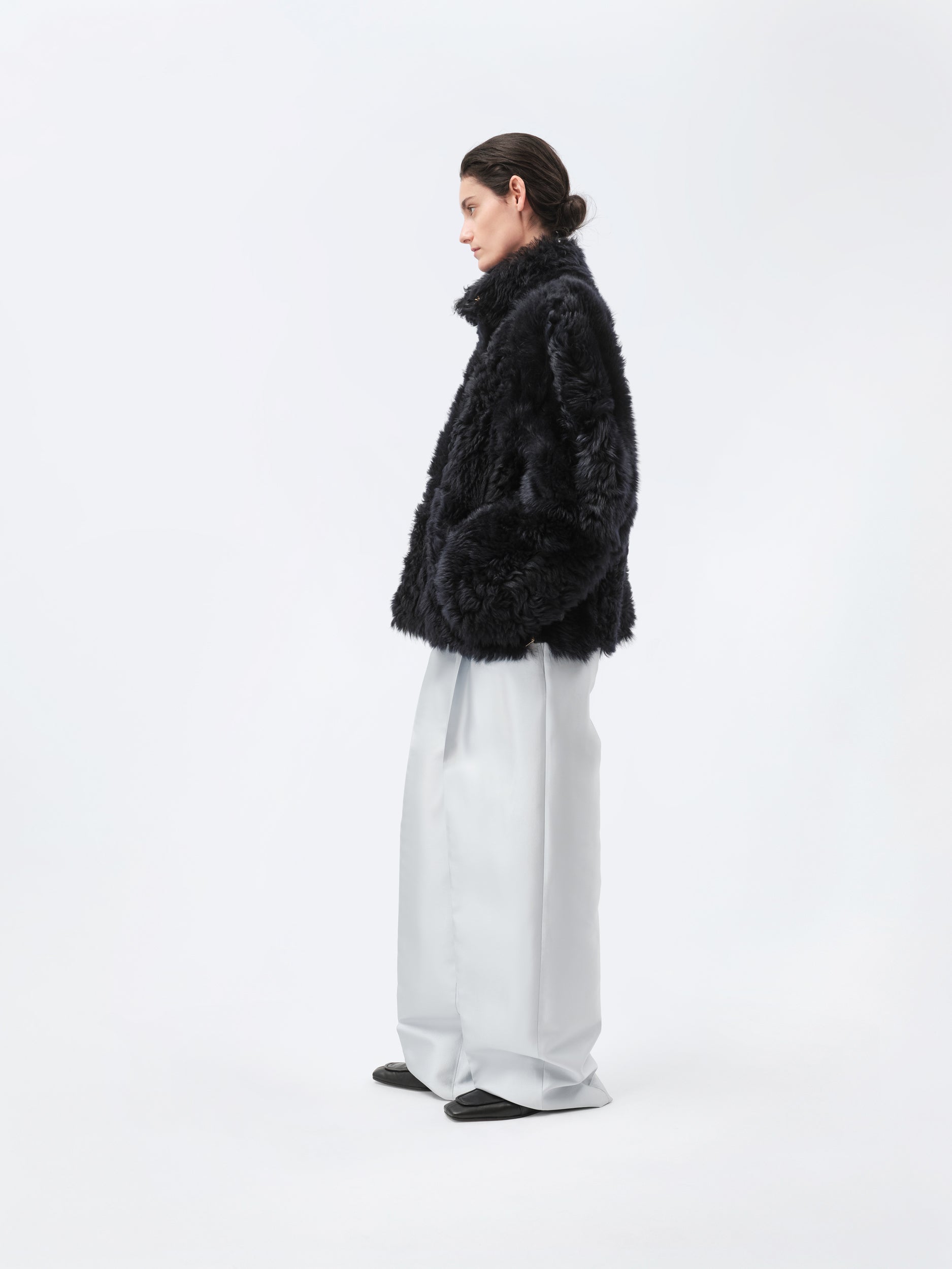Short coat in Tuscan shearling