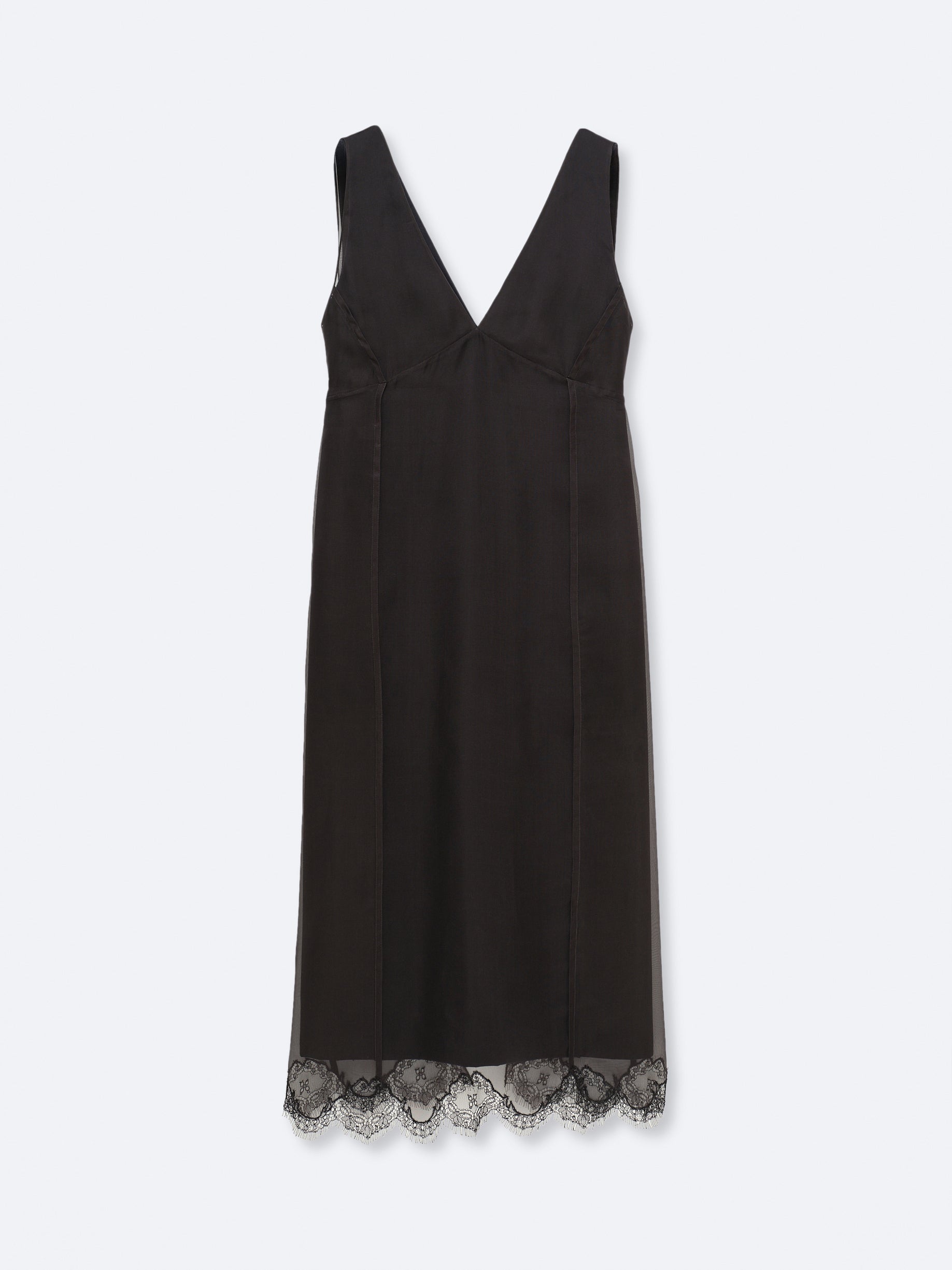 Layered lingerie dress in flannel