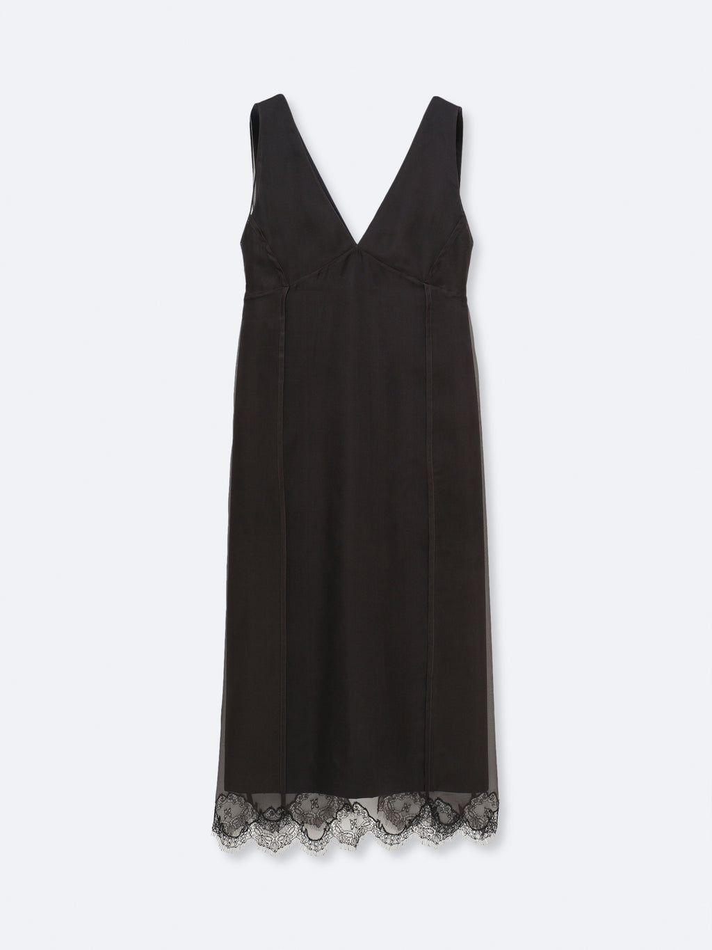 Layered lingerie dress in flannel
