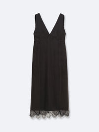 Layered lingerie dress in flannel