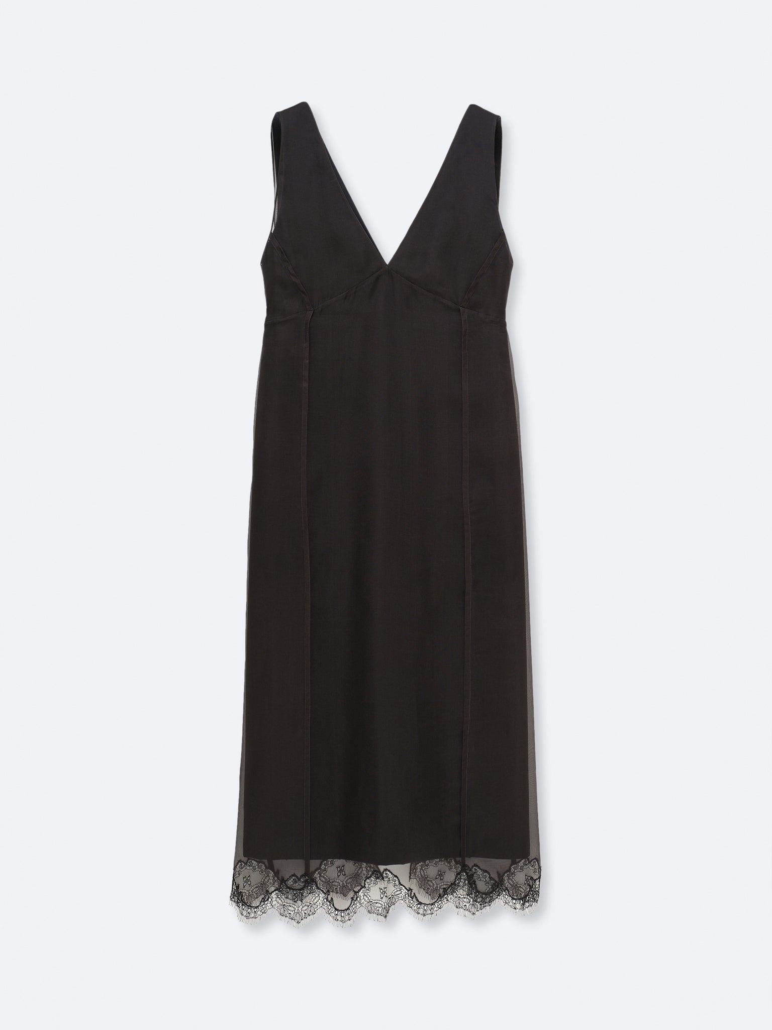 Layered lingerie dress in flannel