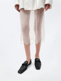 Layered lingerie dress in silk drap