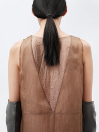 Layered lingerie dress in silk organza