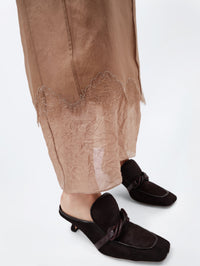 Layered lingerie dress in silk organza
