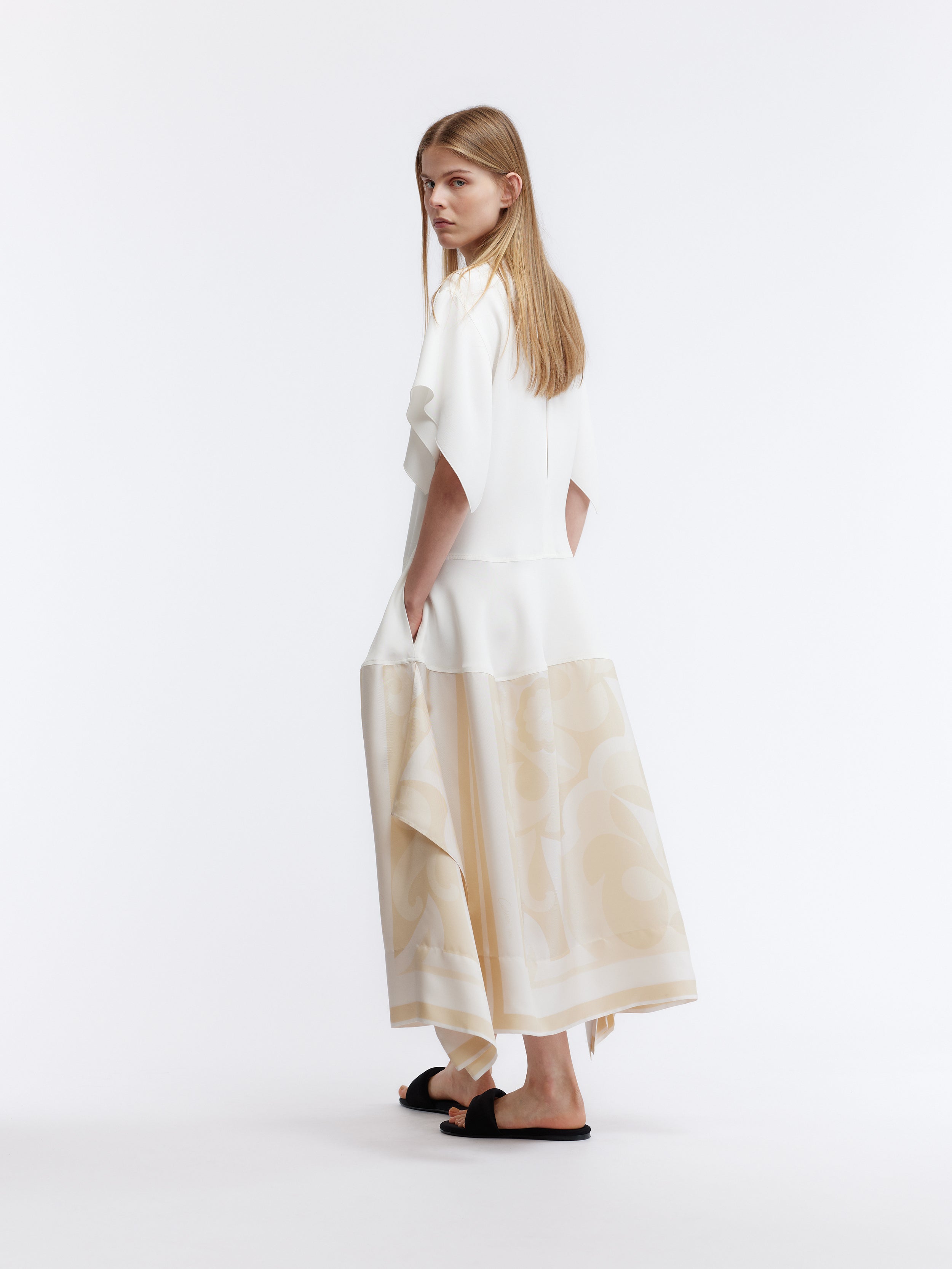 Robe à imprimé foulard en cady