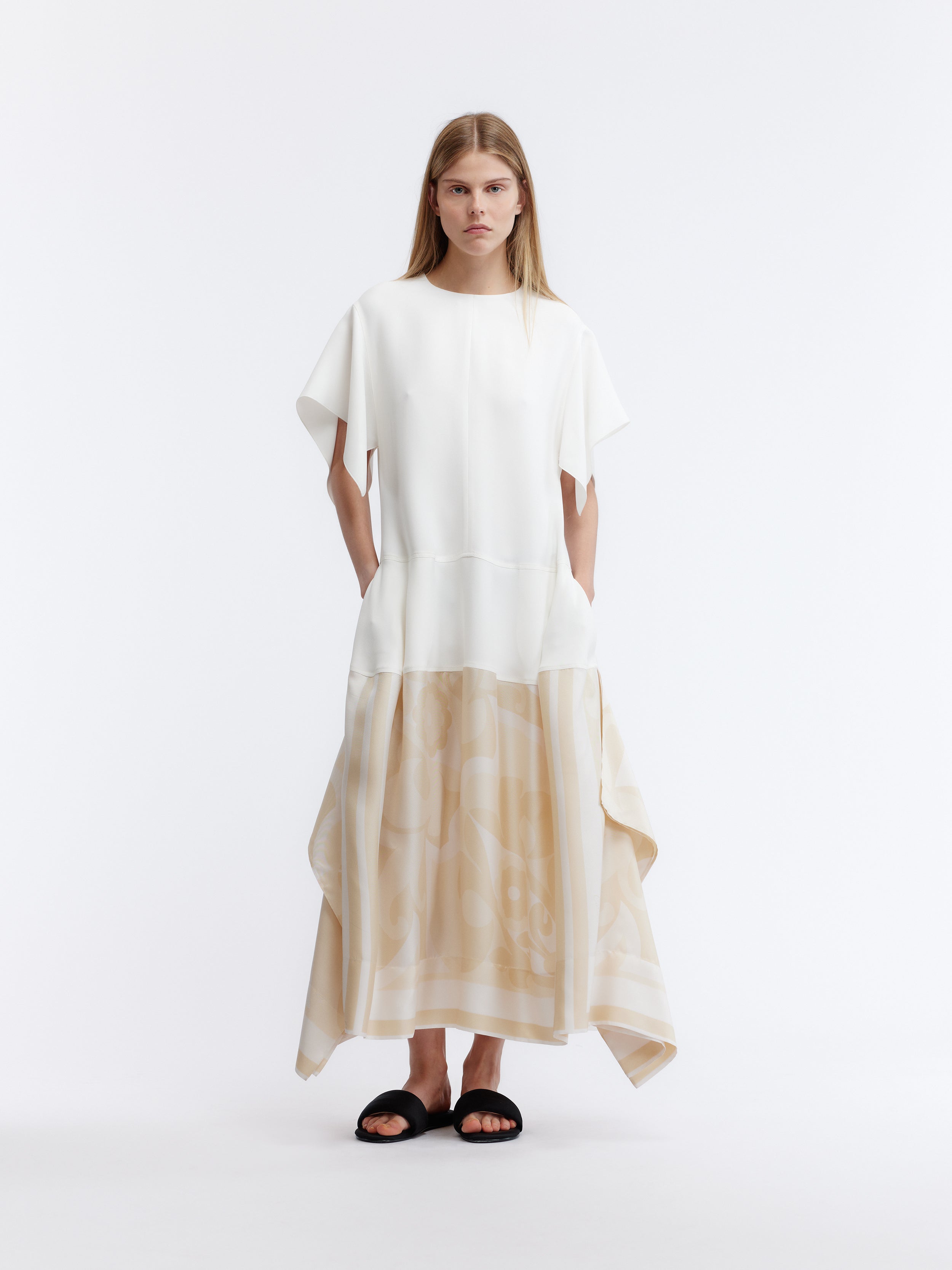 Robe à imprimé foulard en cady