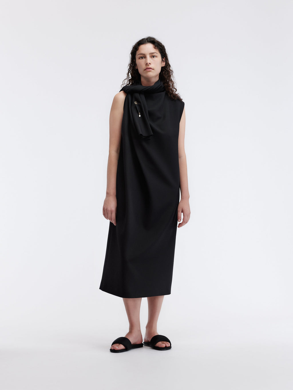 Robe foulard en grain de poudre