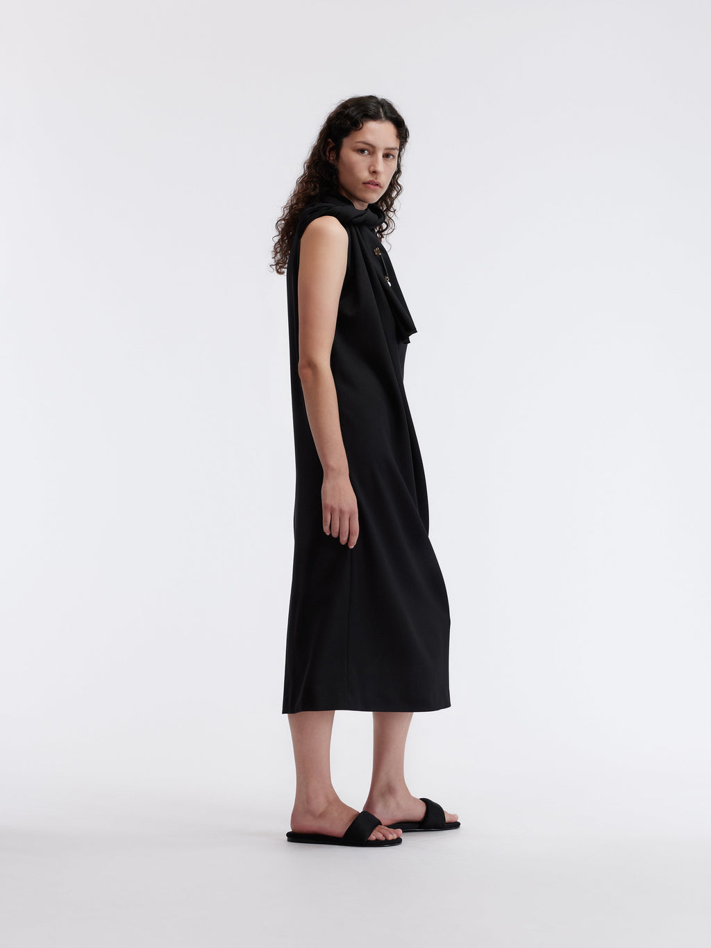 Robe foulard en grain de poudre