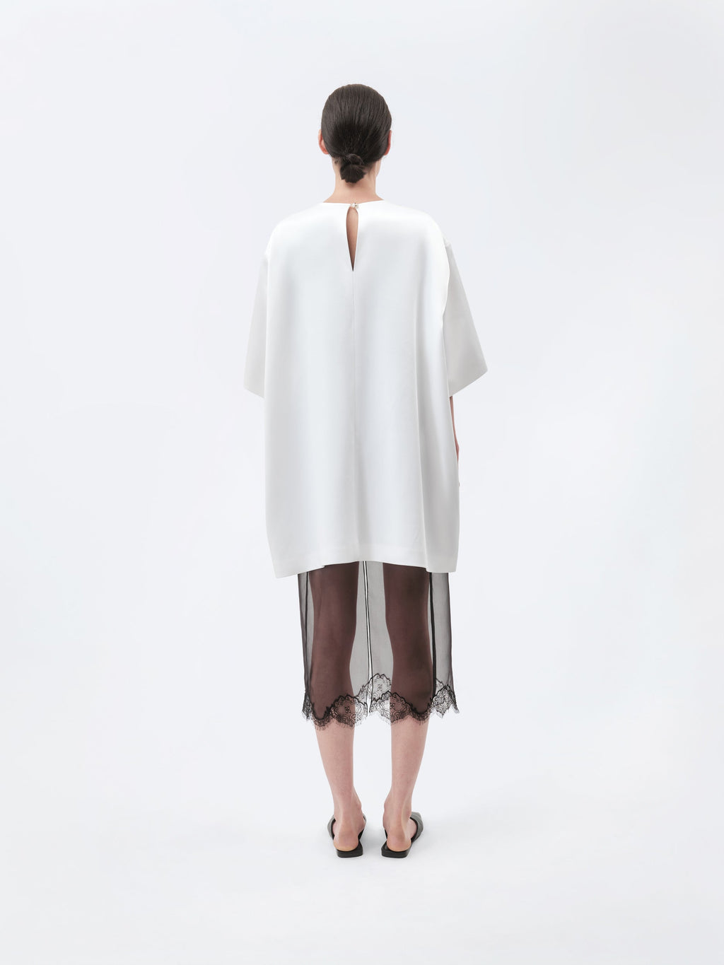 Robe t-shirt en satin double