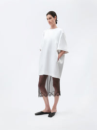 Robe t-shirt en satin double