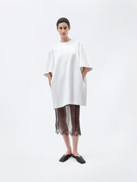 Robe t-shirt en satin double