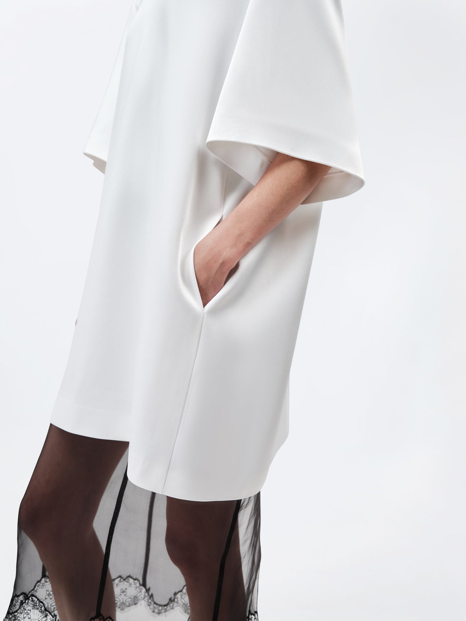 Robe t-shirt en satin double