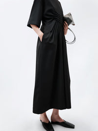 Robe à plis en grain de poudre