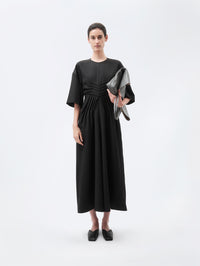 Robe à plis en grain de poudre