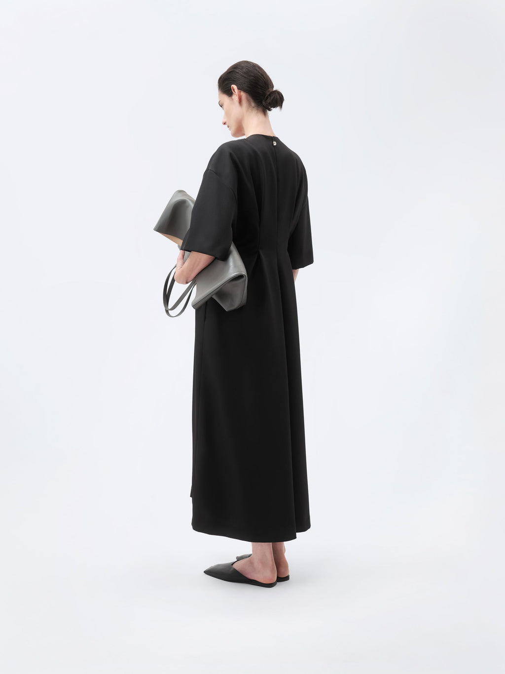 Robe à plis en grain de poudre