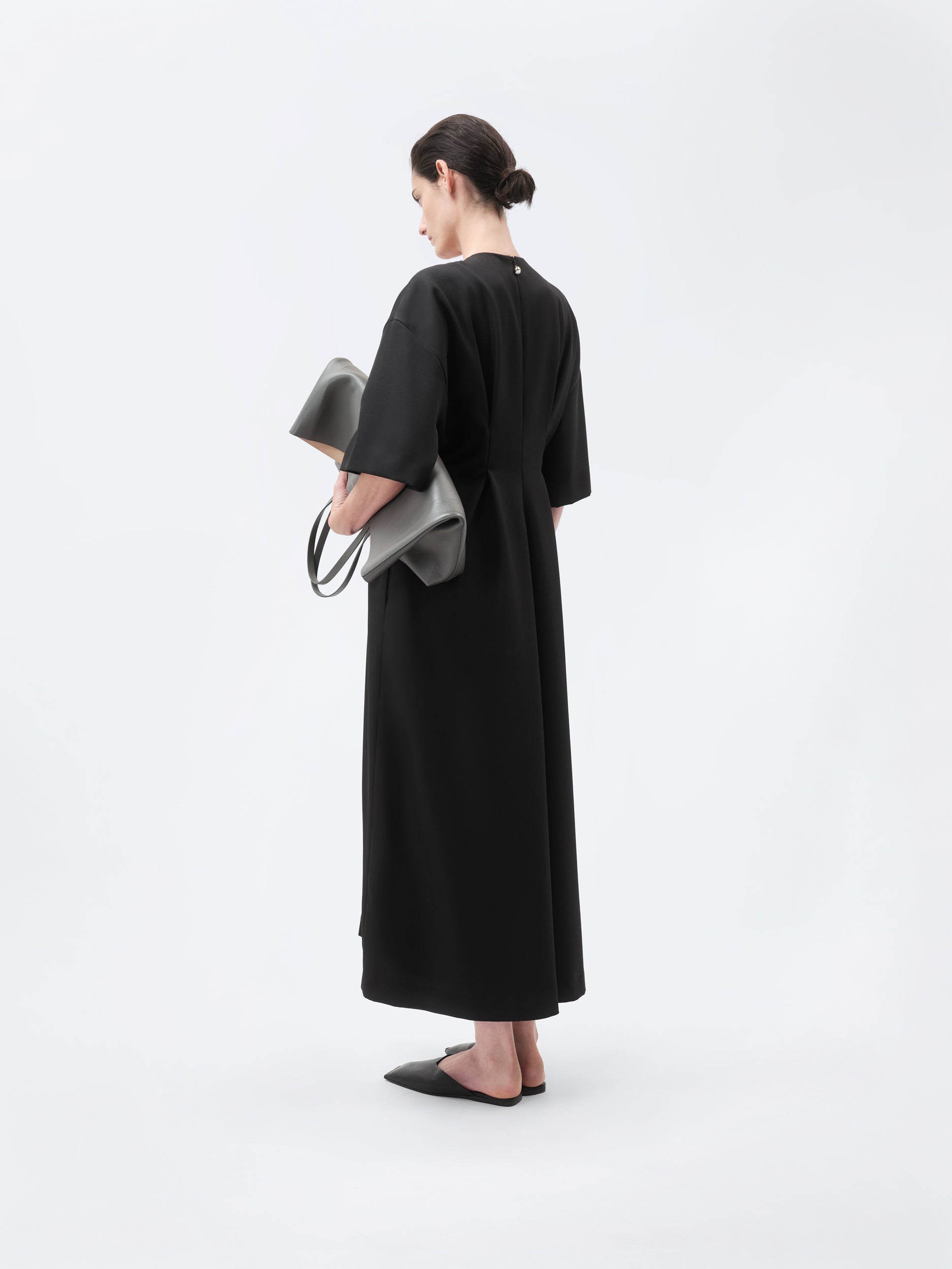 Robe à plis en grain de poudre