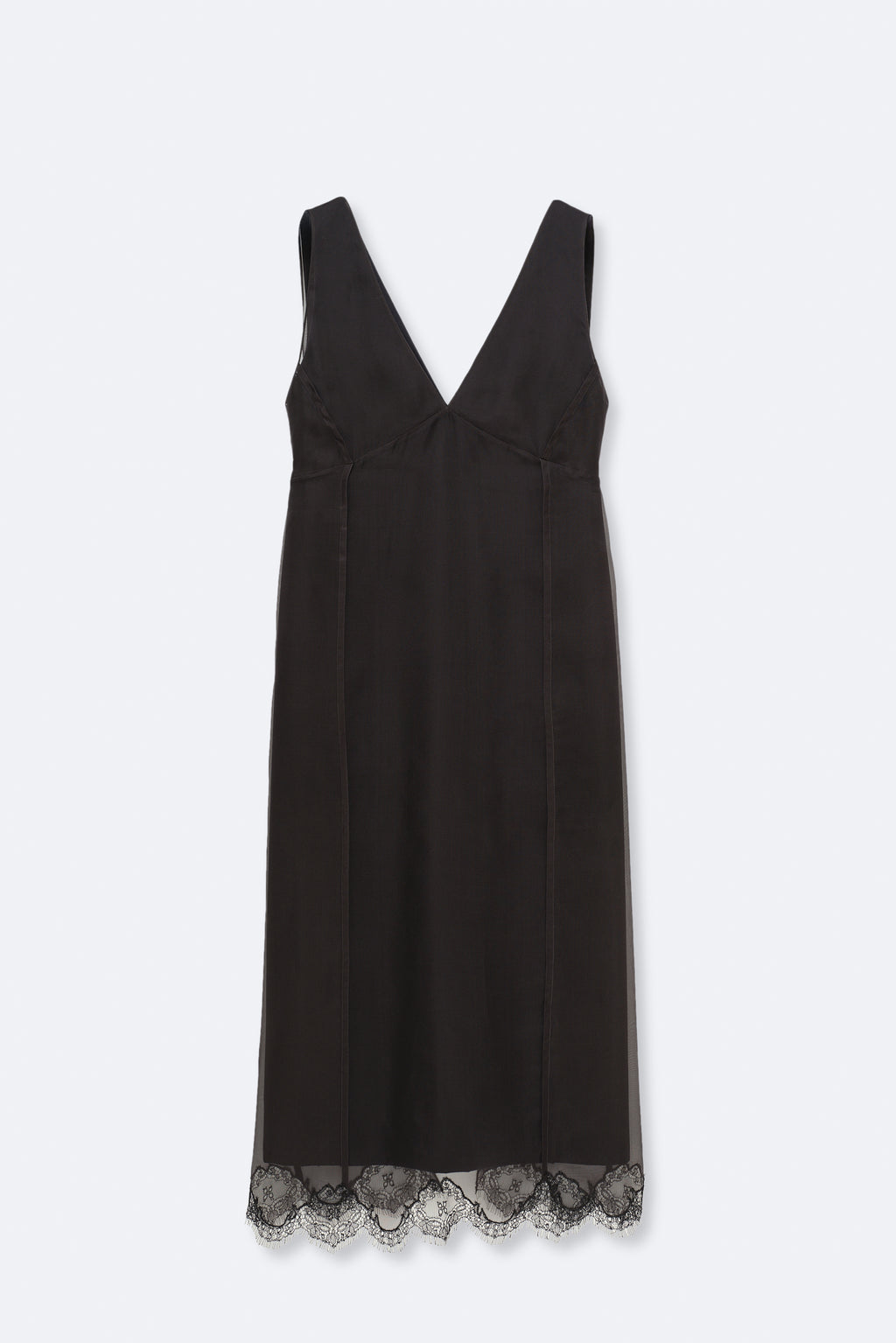 Layered lingerie dress in flannel