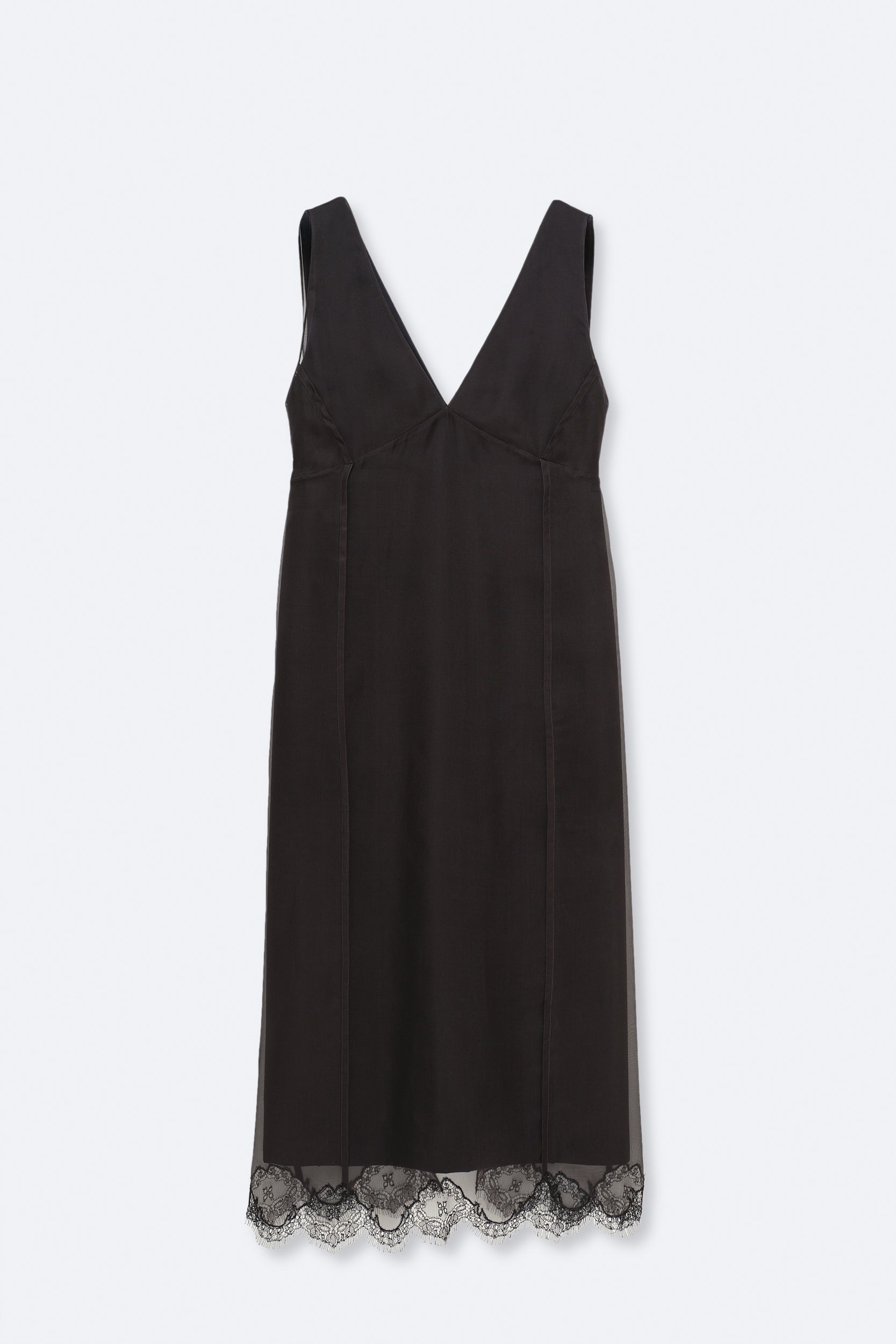 Layered lingerie dress in flannel
