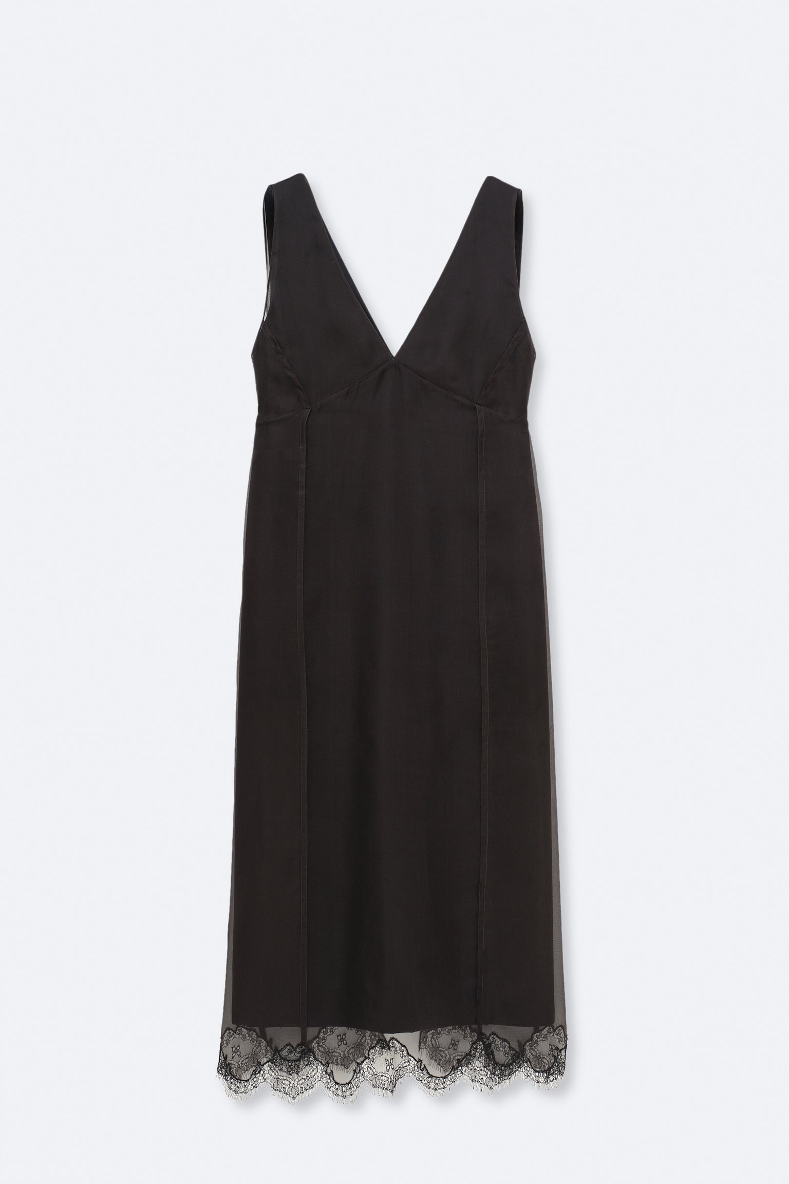 Layered lingerie dress in flannel
