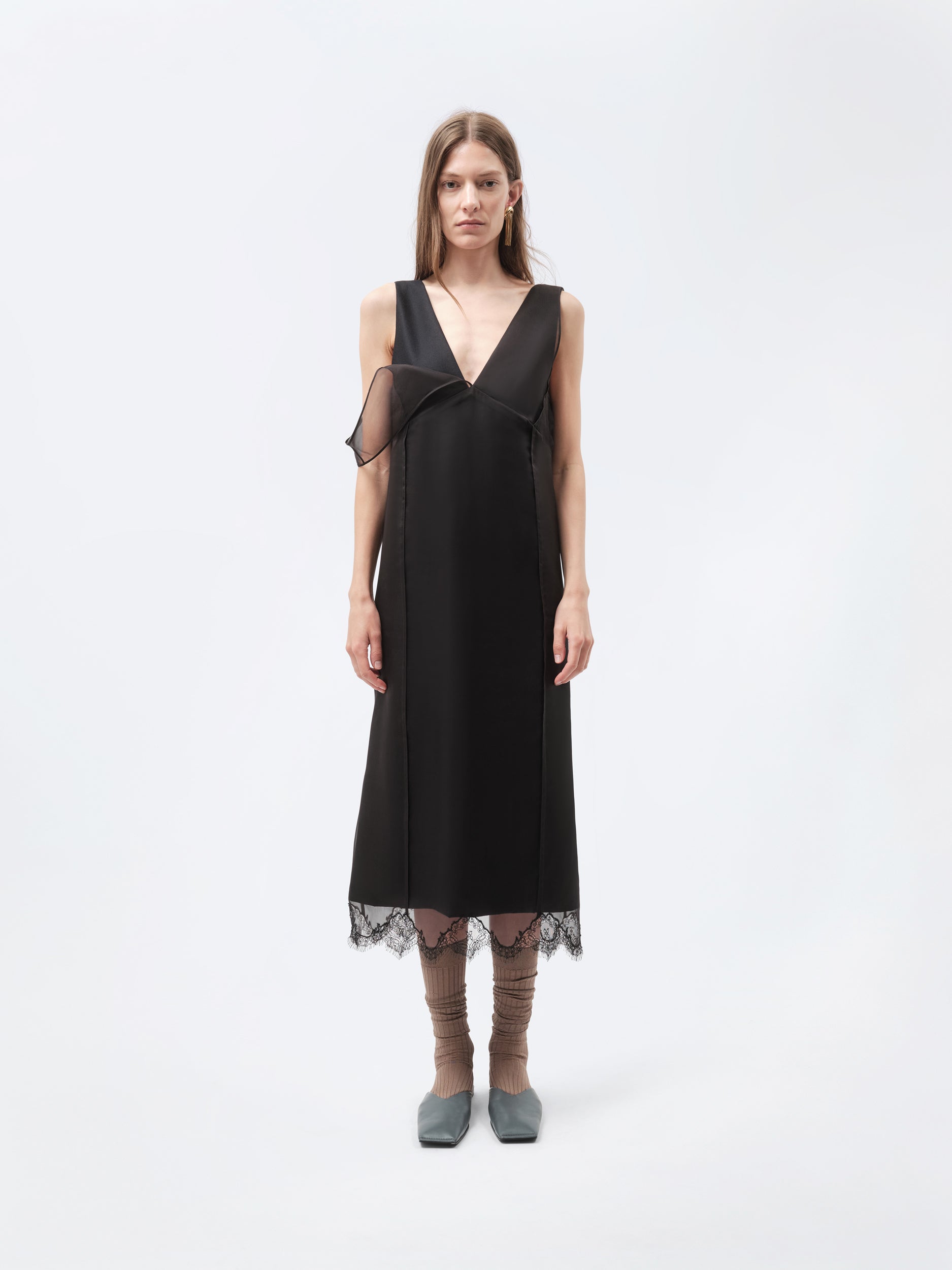Robe lingerie superposée en flanelle