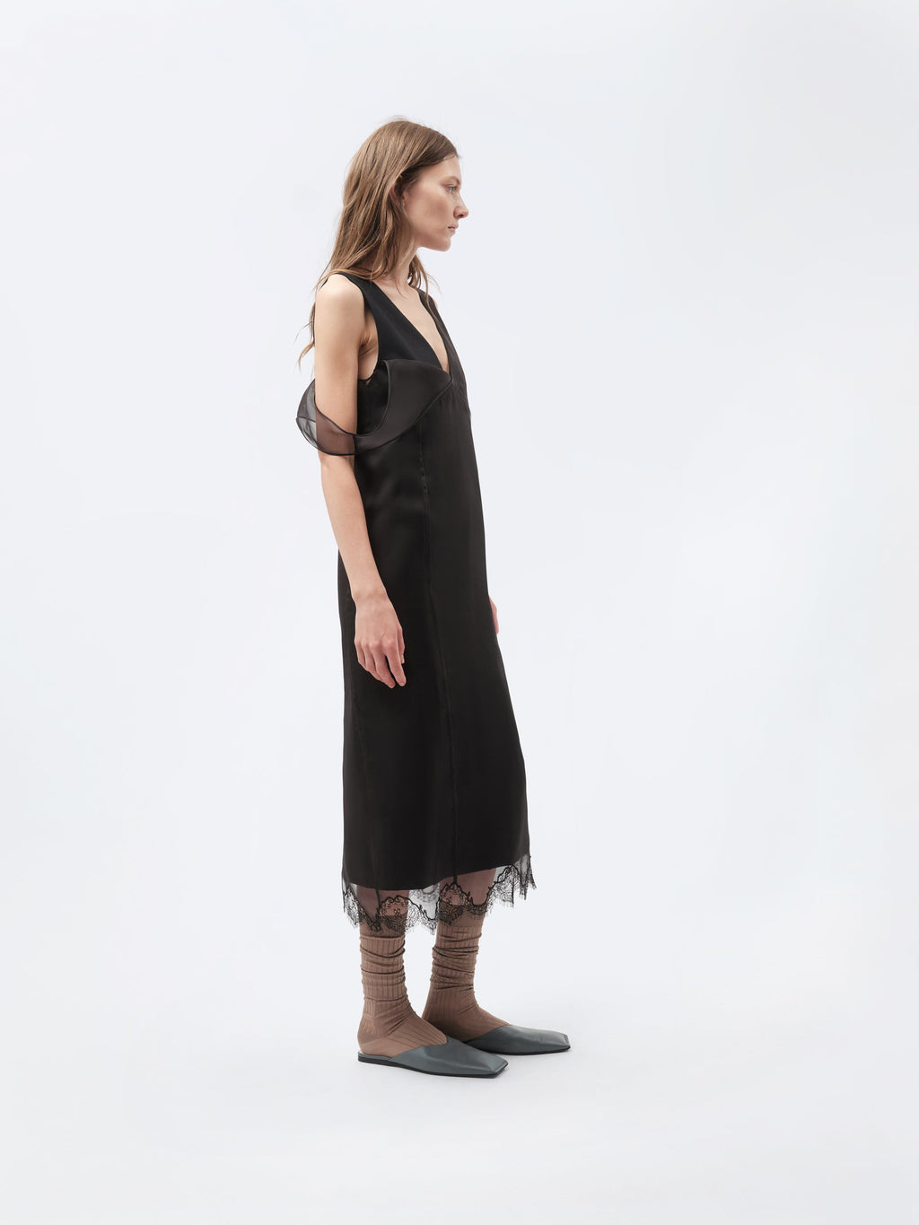 Robe lingerie superposée en flanelle