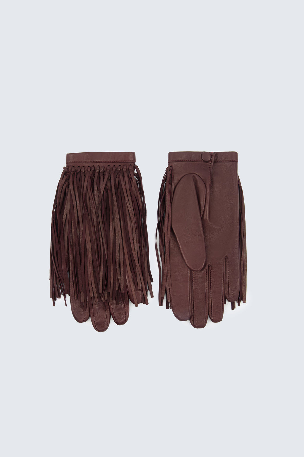 Fringed gloves in soft lamb leather
